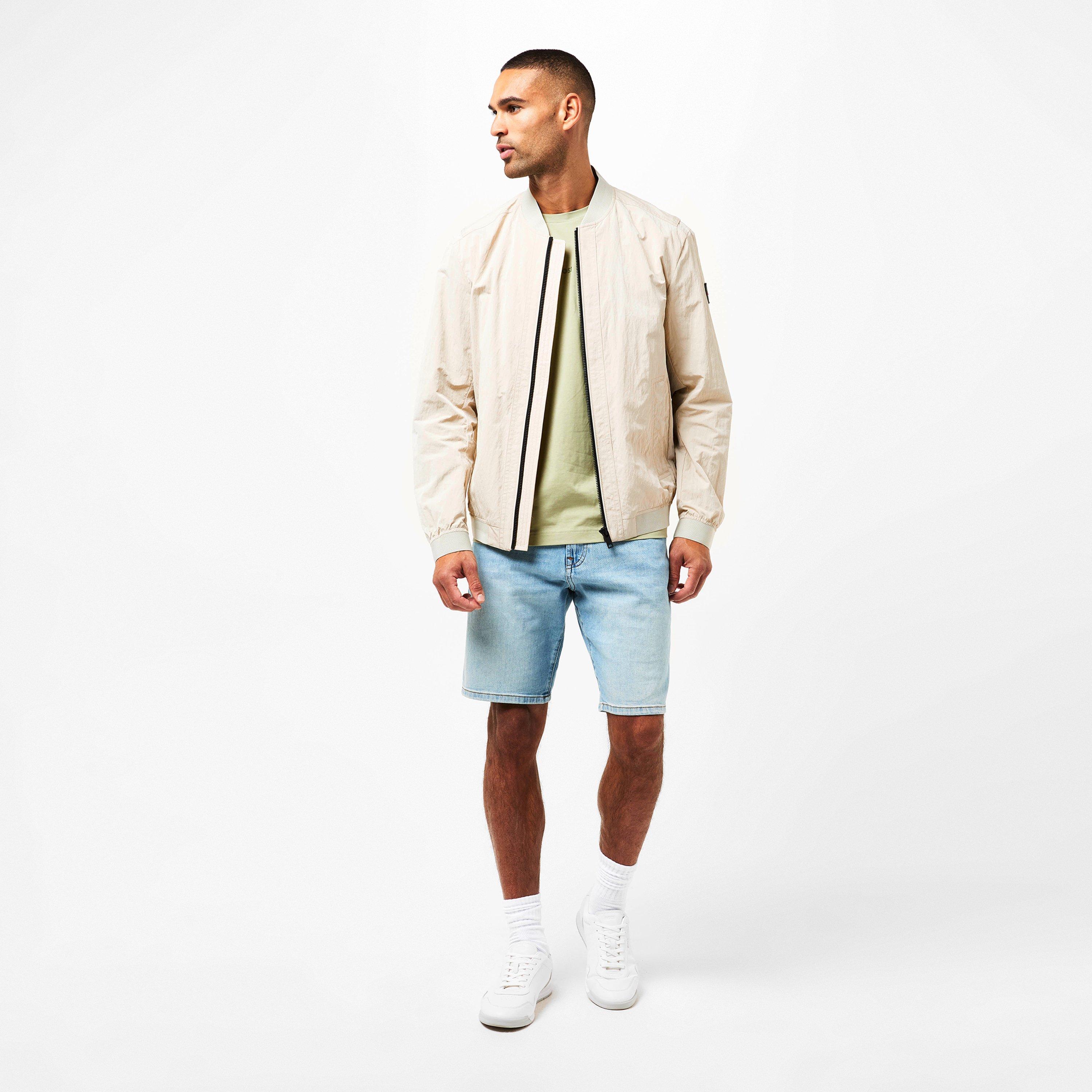 Light Beige - Boss - Men's Othmare Lightweight Long Sleeve Bomber Jacket - 6