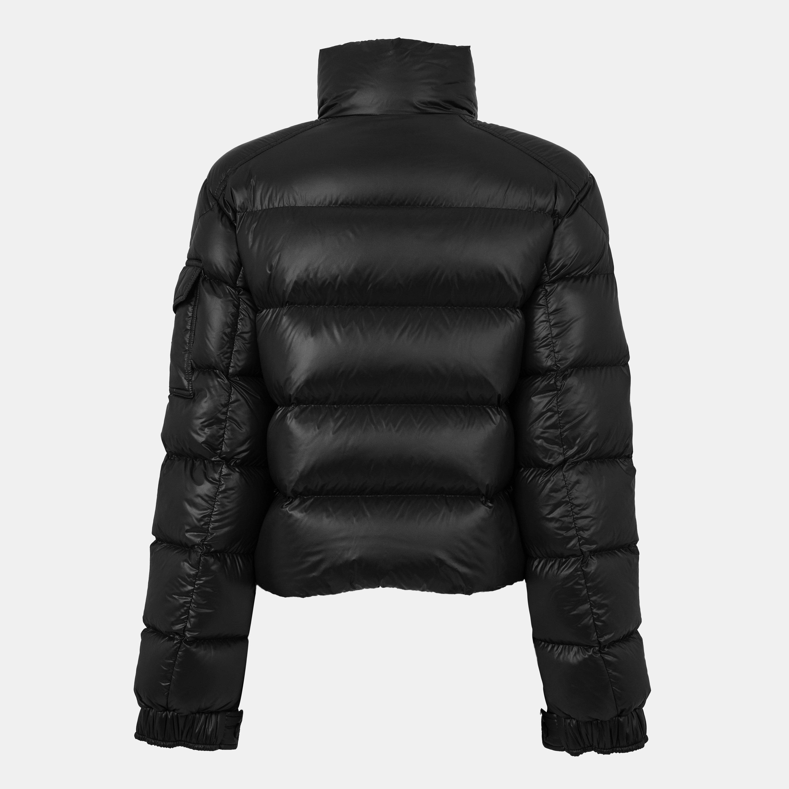 Black 999 - Moncler - Women's Petra Water-Repellent Long Sleeve Slim Fit Short Puffer Jacket - 2