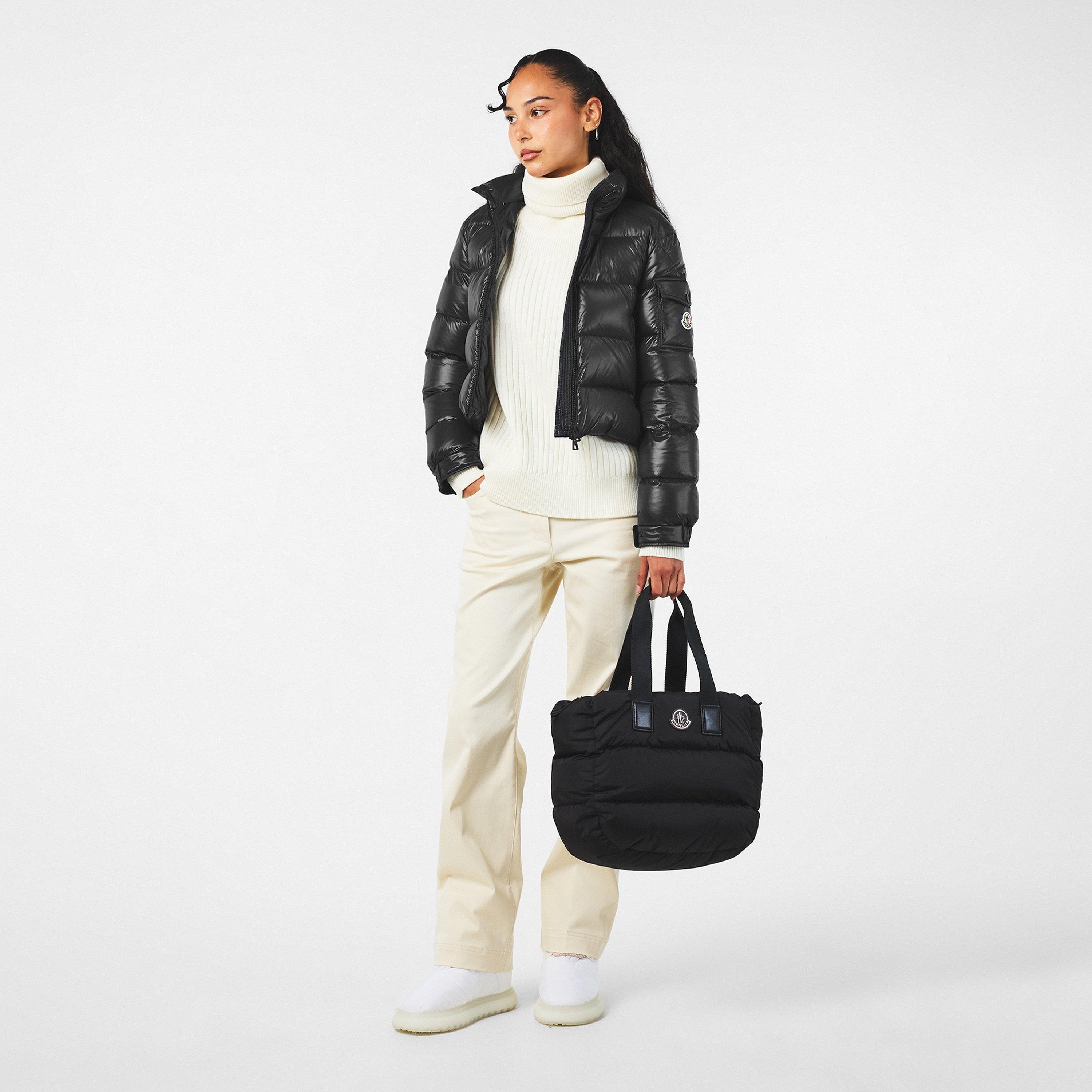 Black 999 - Moncler - Women's Petra Water-Repellent Long Sleeve Slim Fit Short Puffer Jacket - 7