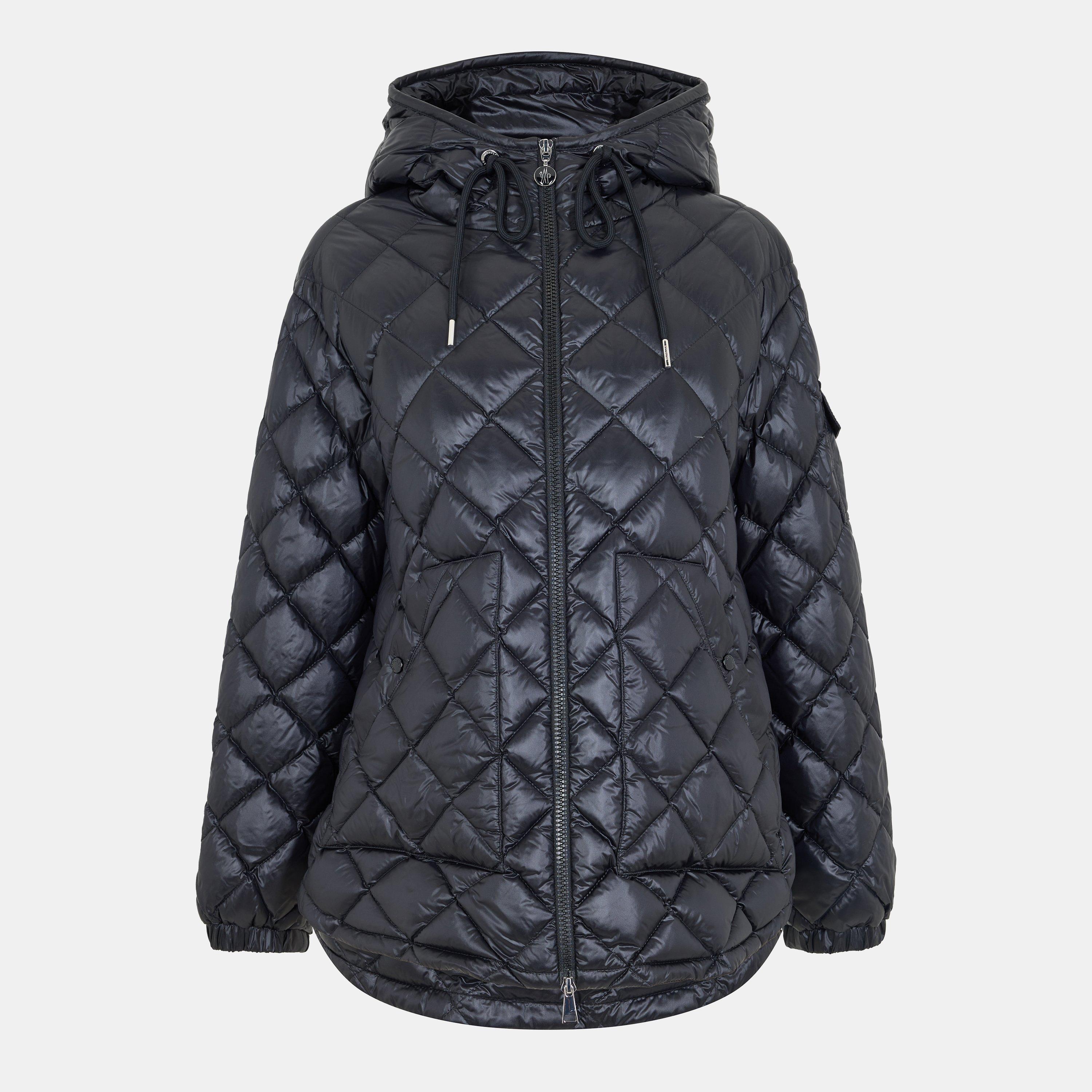 Black 999 - Moncler - Women's Diamond Quilted Snap-Button Overshirt - 1