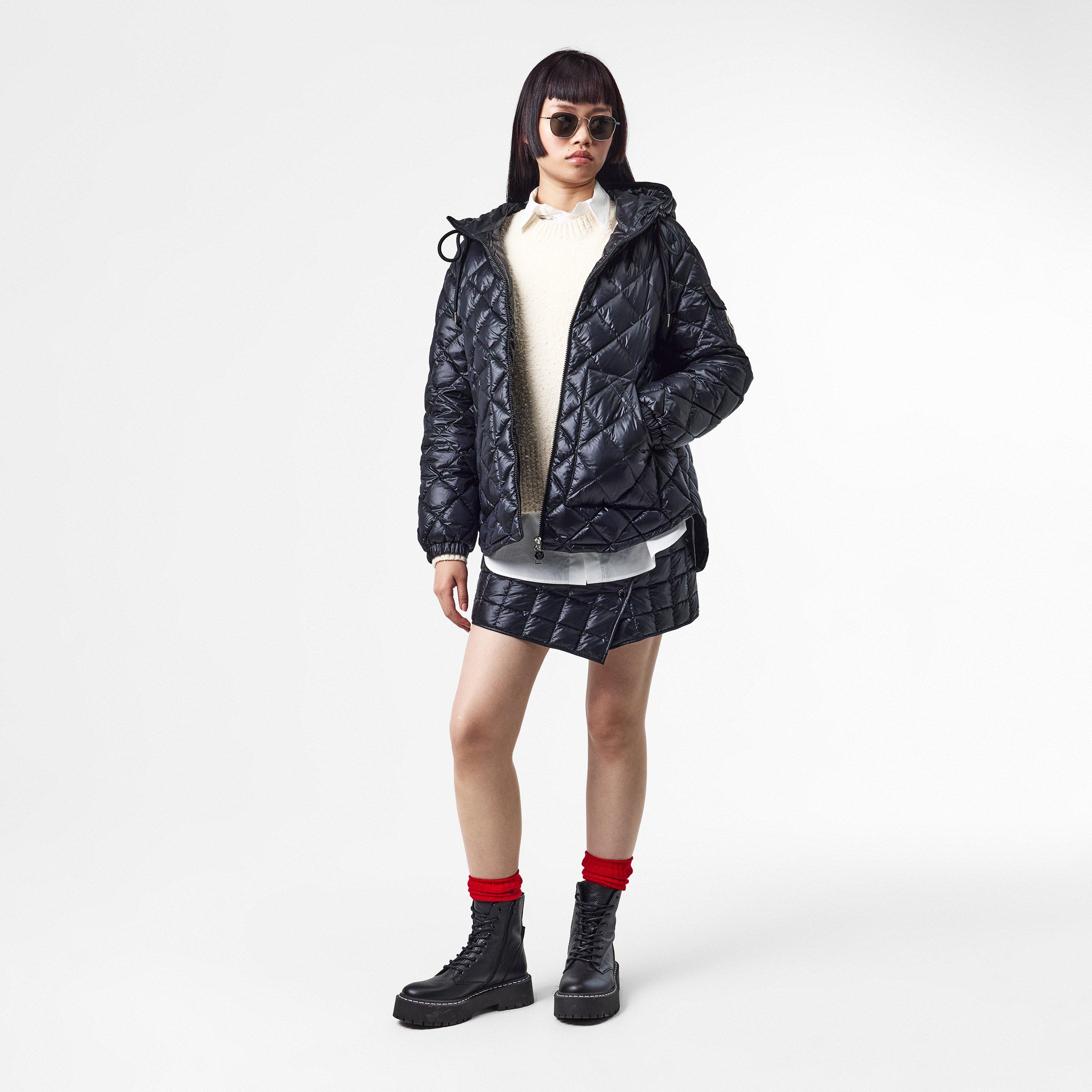 Black 999 - Moncler - Women's Diamond Quilted Overshirt - 6