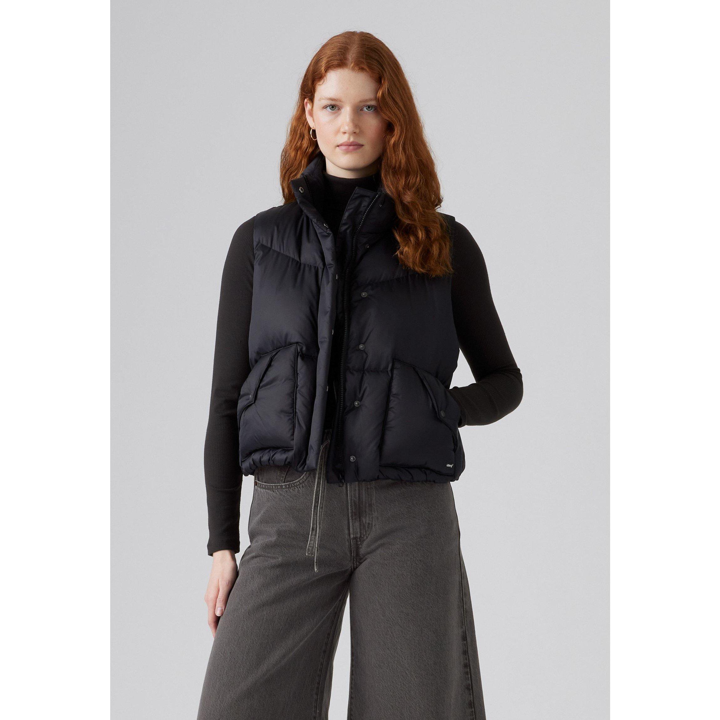 Levis Women's Levi's Western Insulated Short Puffer Jacket - Black - 14 (L)