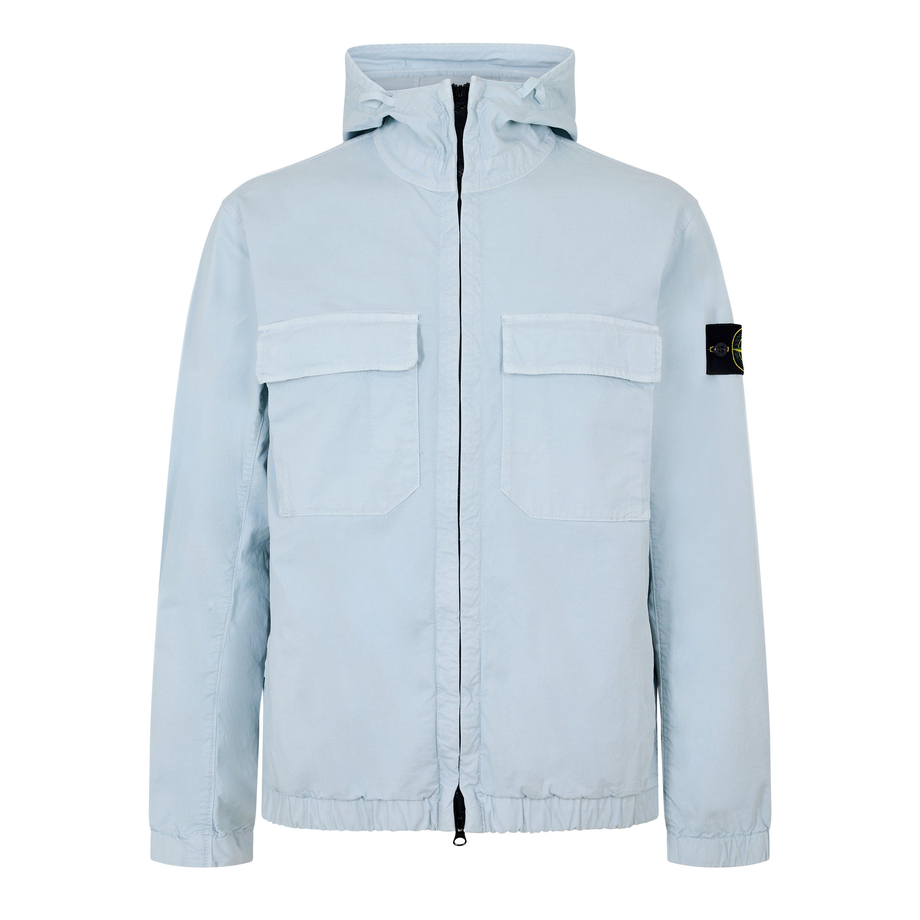Stone Island Mens Stretch Twill Jacket - Sky Blue V0041 - Size 2XL