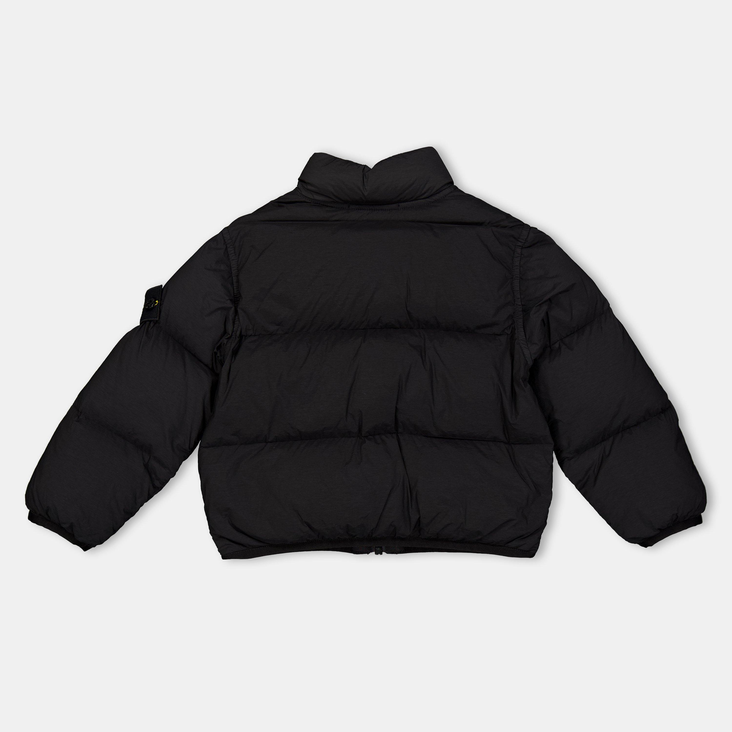 Black V0029 - Stone Island - Kids' Long Sleeve Short Puffer Jacket - 2