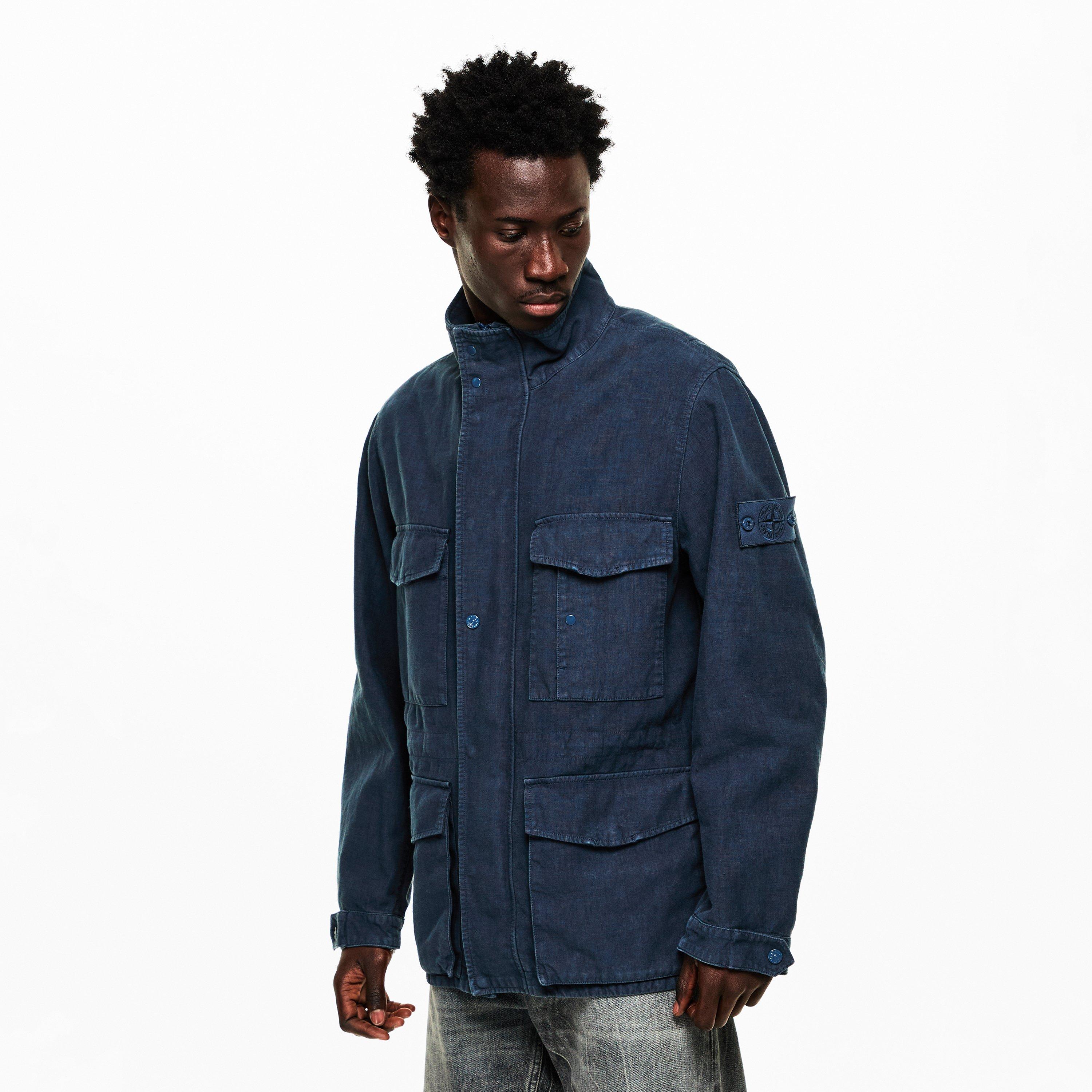 Slate Blu V002E - Stone Island Ghost - Mens Ghost Field Jacket - 3