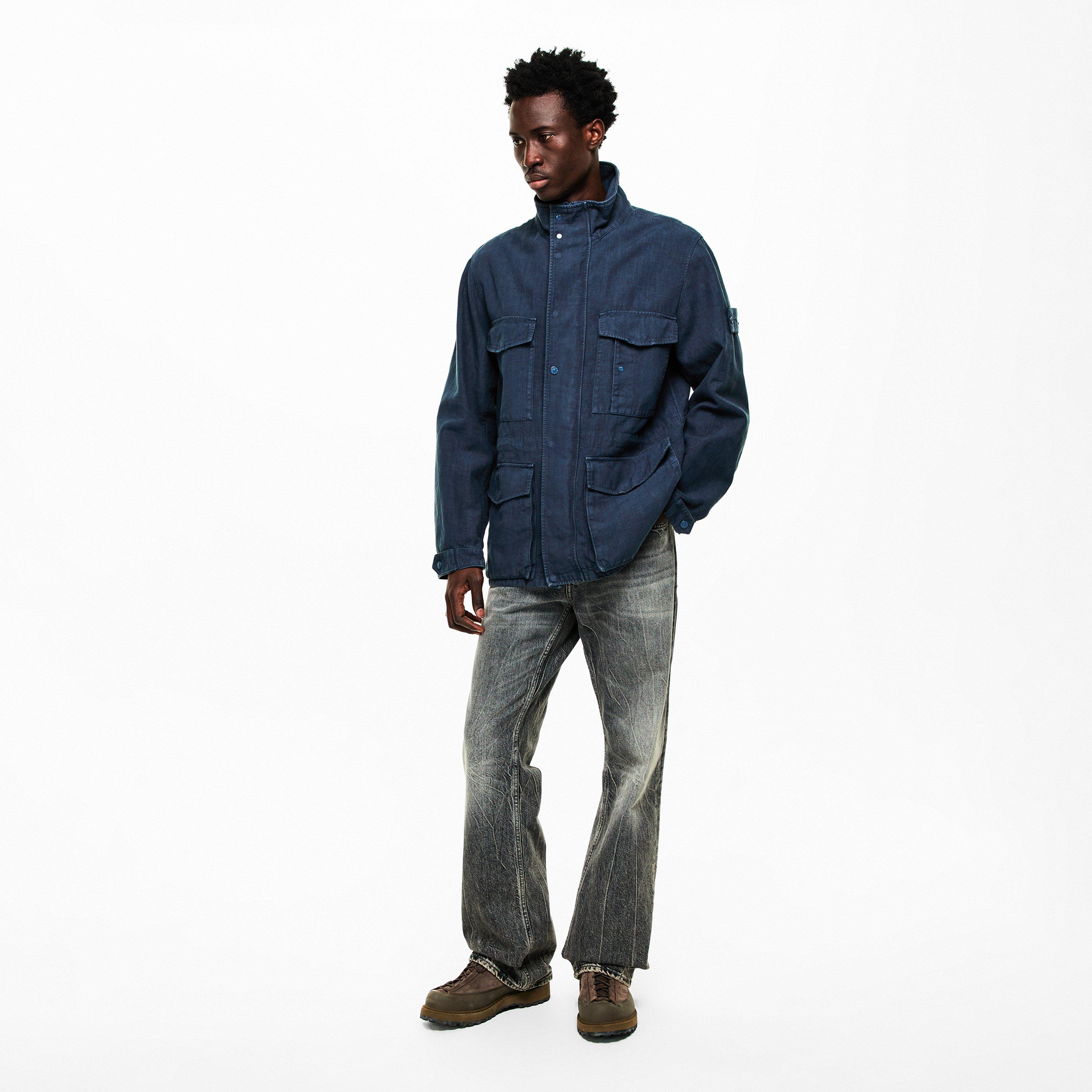 Slate Blu V002E - Stone Island Ghost - Mens Ghost Field Jacket - 6