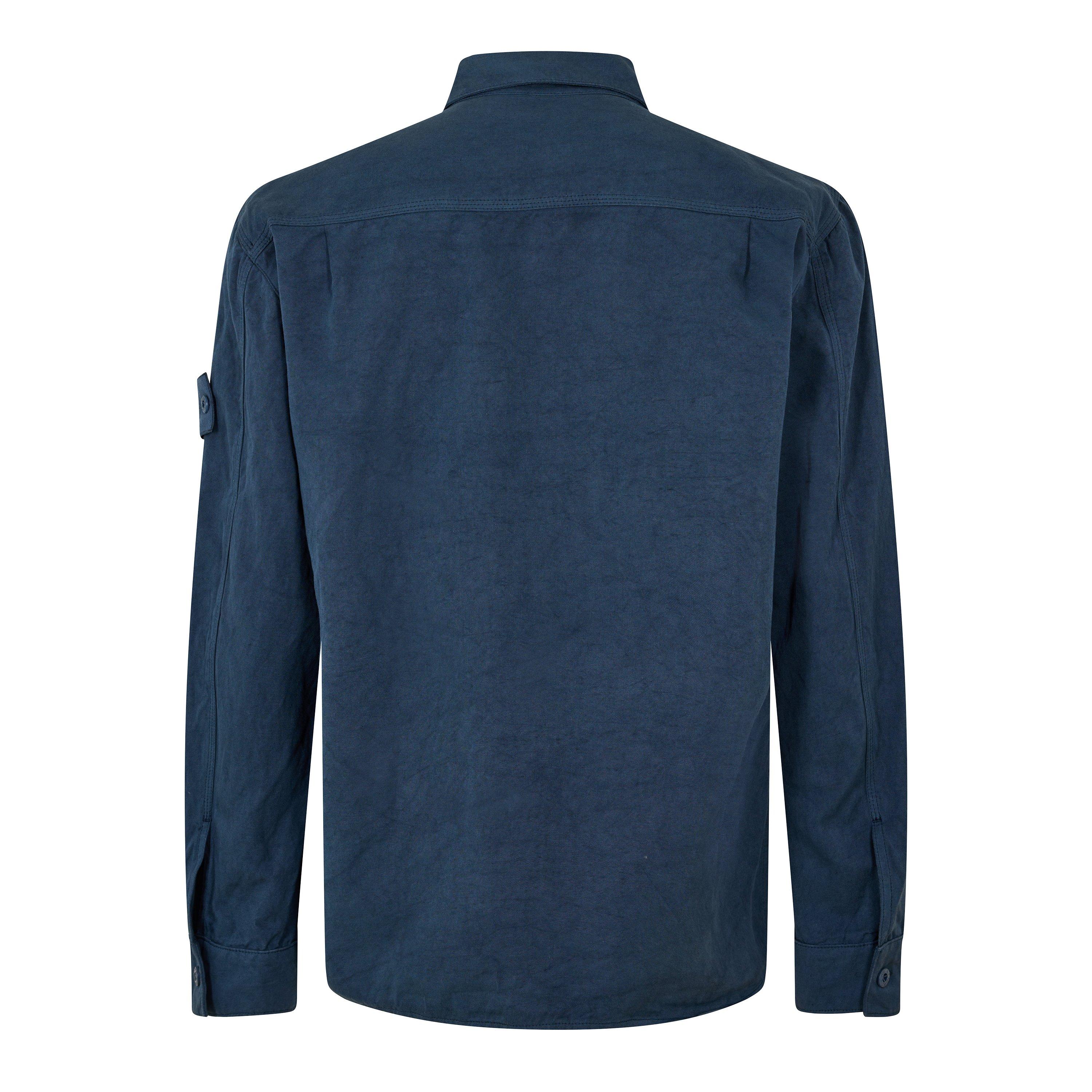 Slate Blu V002E - Stone Island - Mens Ghost Canvas Overshirt - 2