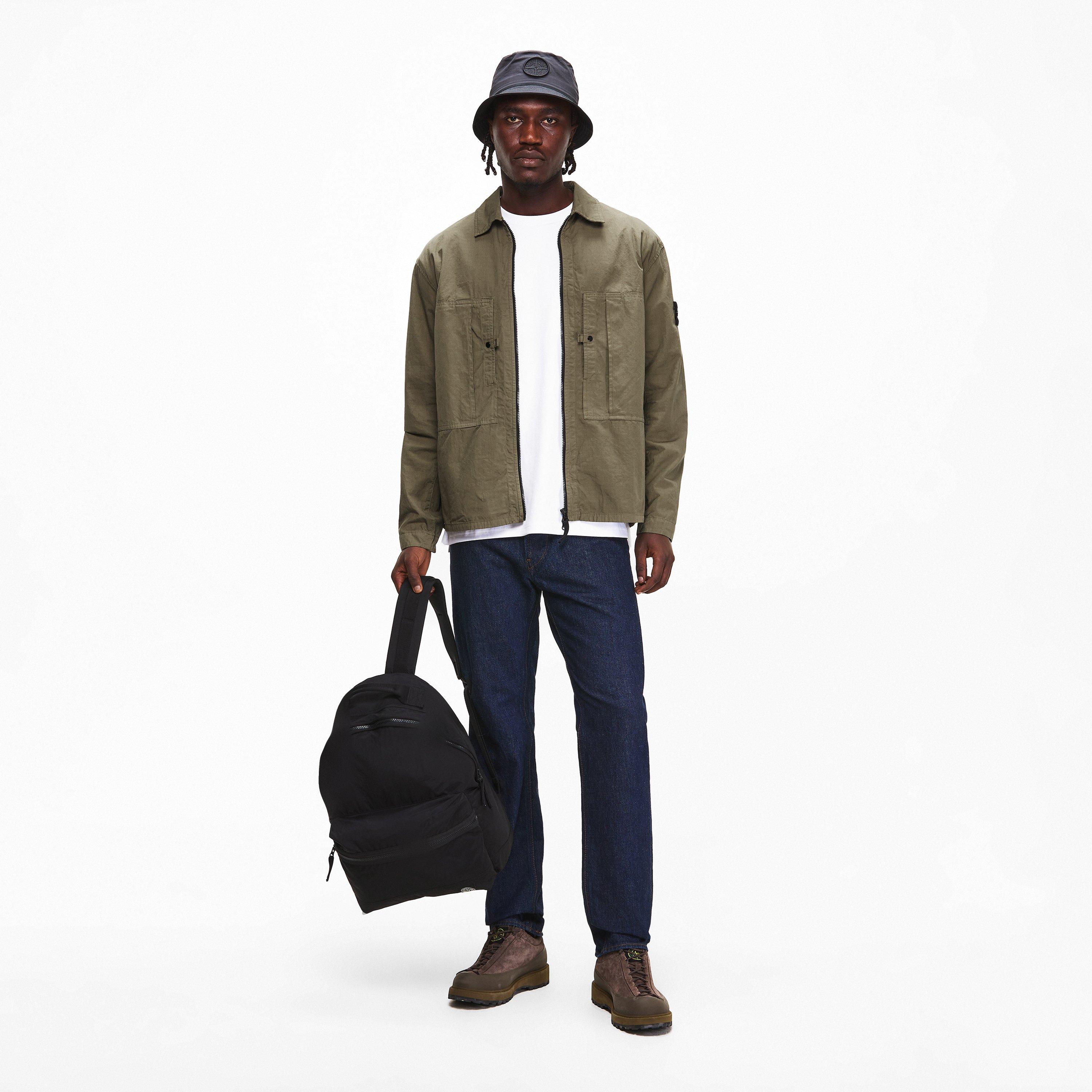 Mil Green V005G - Stone Island - Mens Ripstop Overshirt - 6