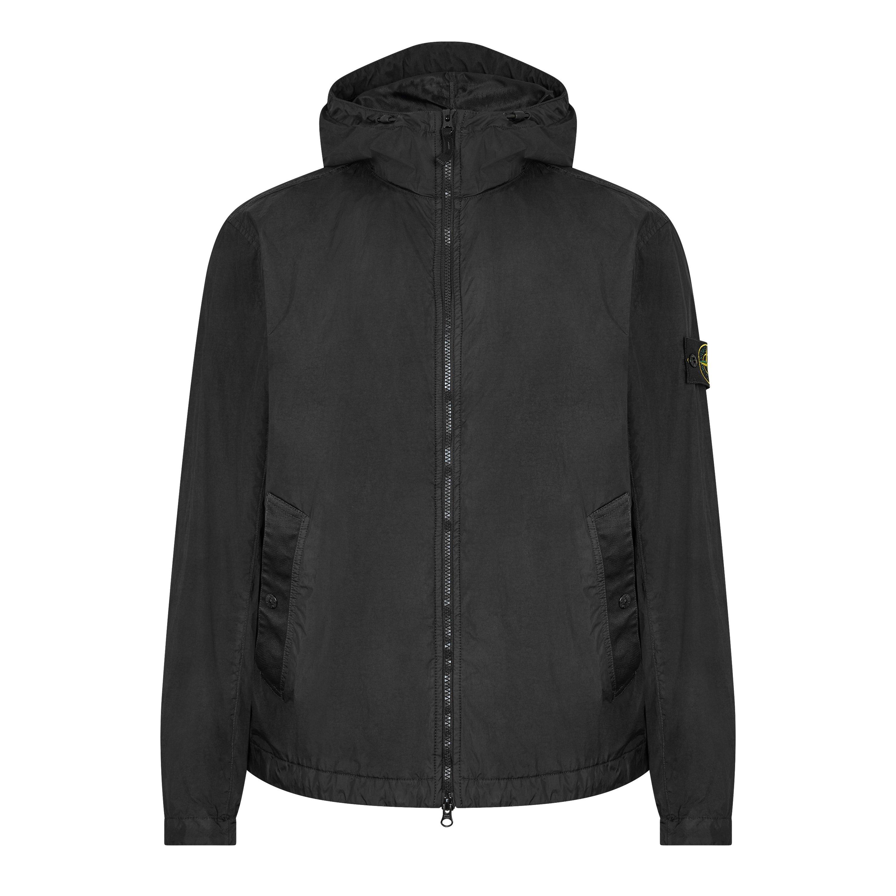 Stone Island Men's Crinkle Rep Hood Bomber Jacket - Black V0029 - S