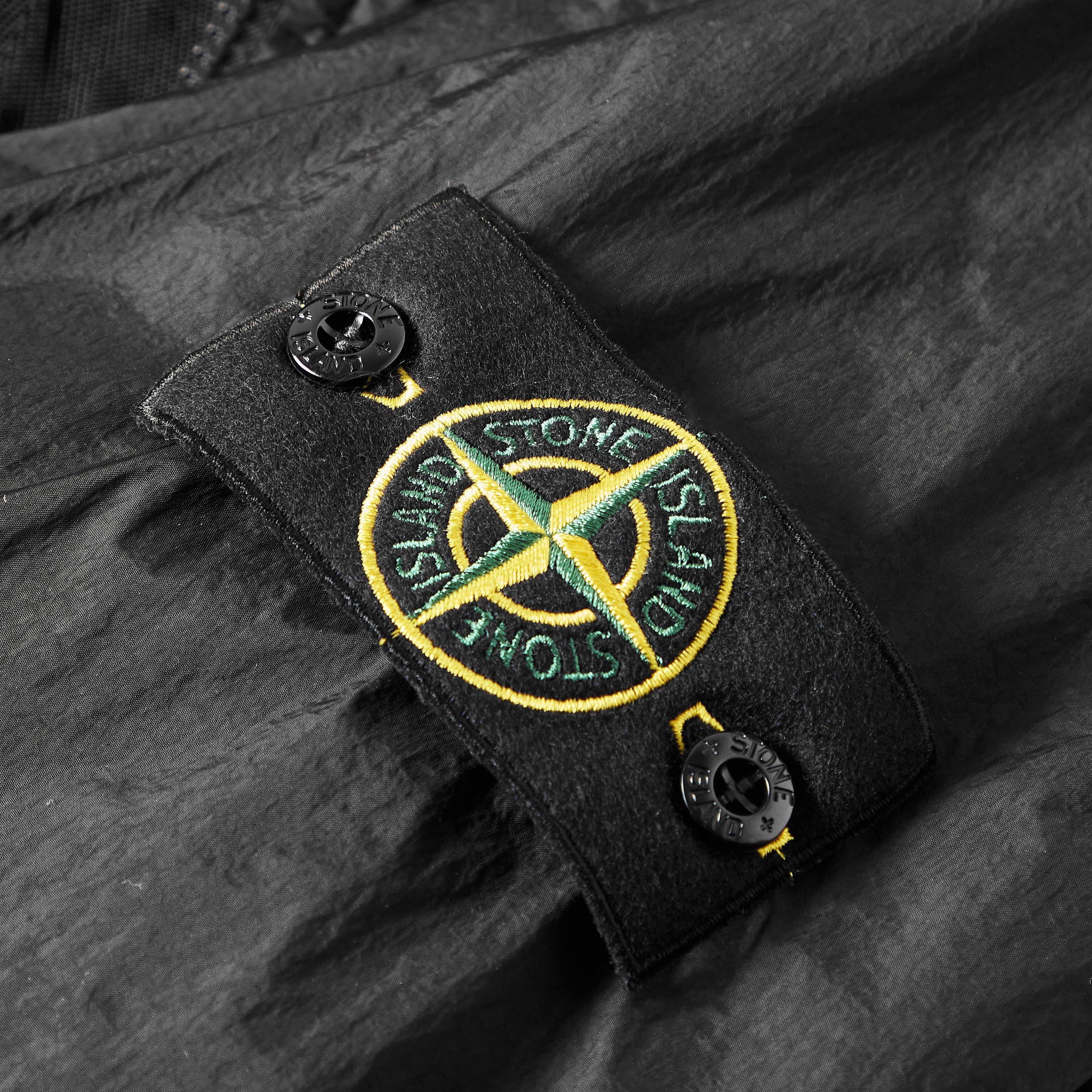 Black V0029 - Stone Island - Men's Crinkle Rep Hood Bomber Jacket - 5