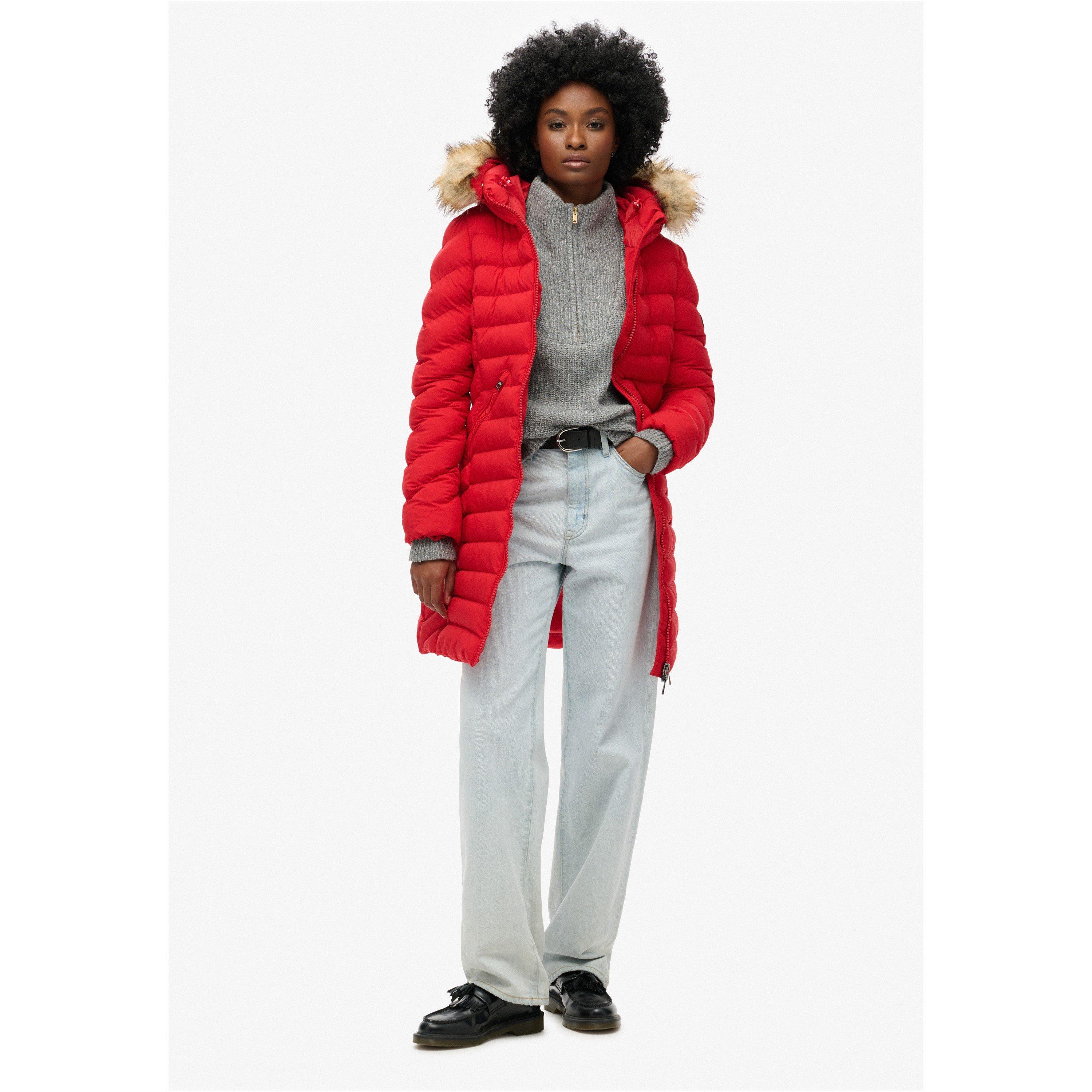 Rot - Superdry - Women's Fuji Short Puffer Jacket - 5