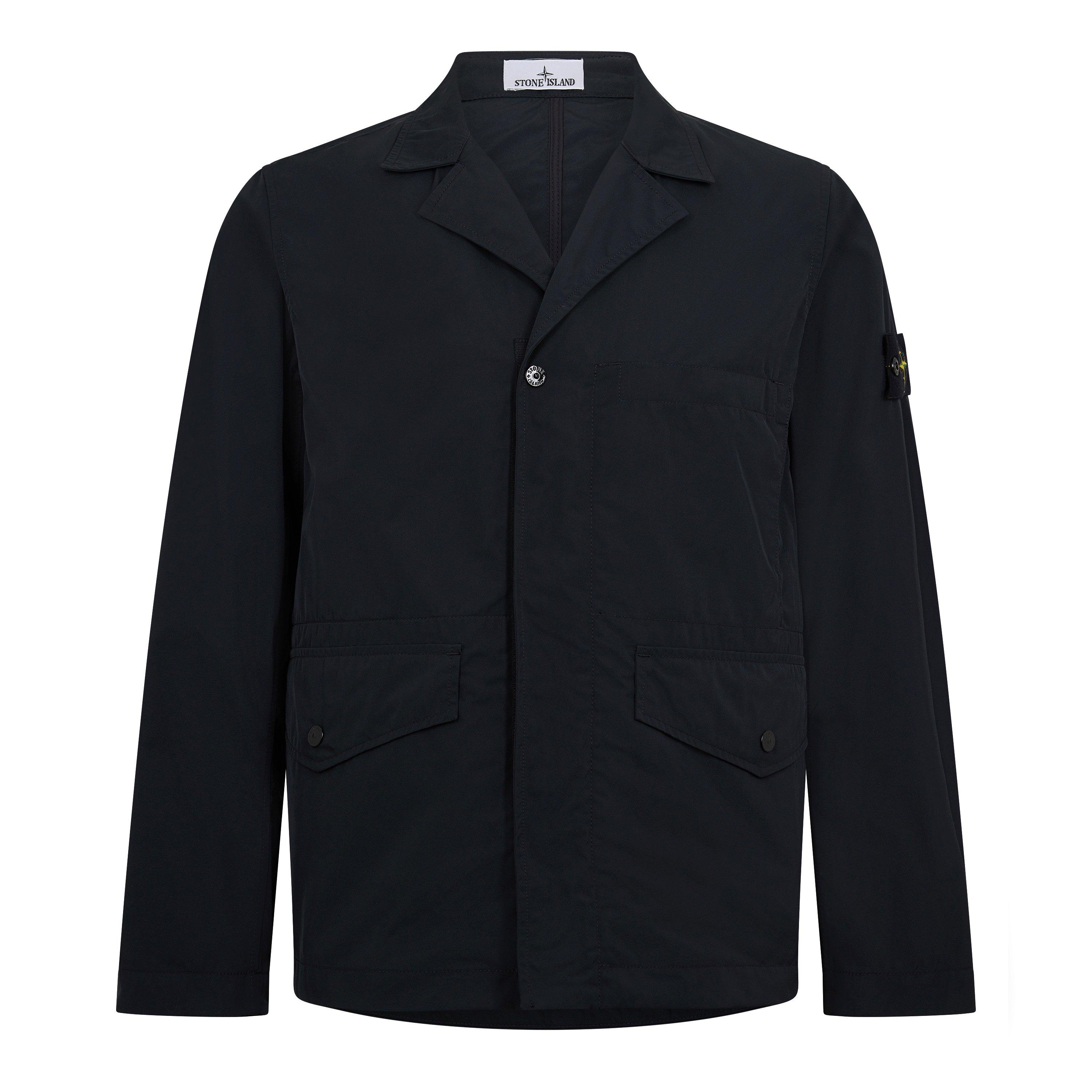 Stone Island Men's Micro T Blazer Overshirt - Black V0029 - Size 2XL