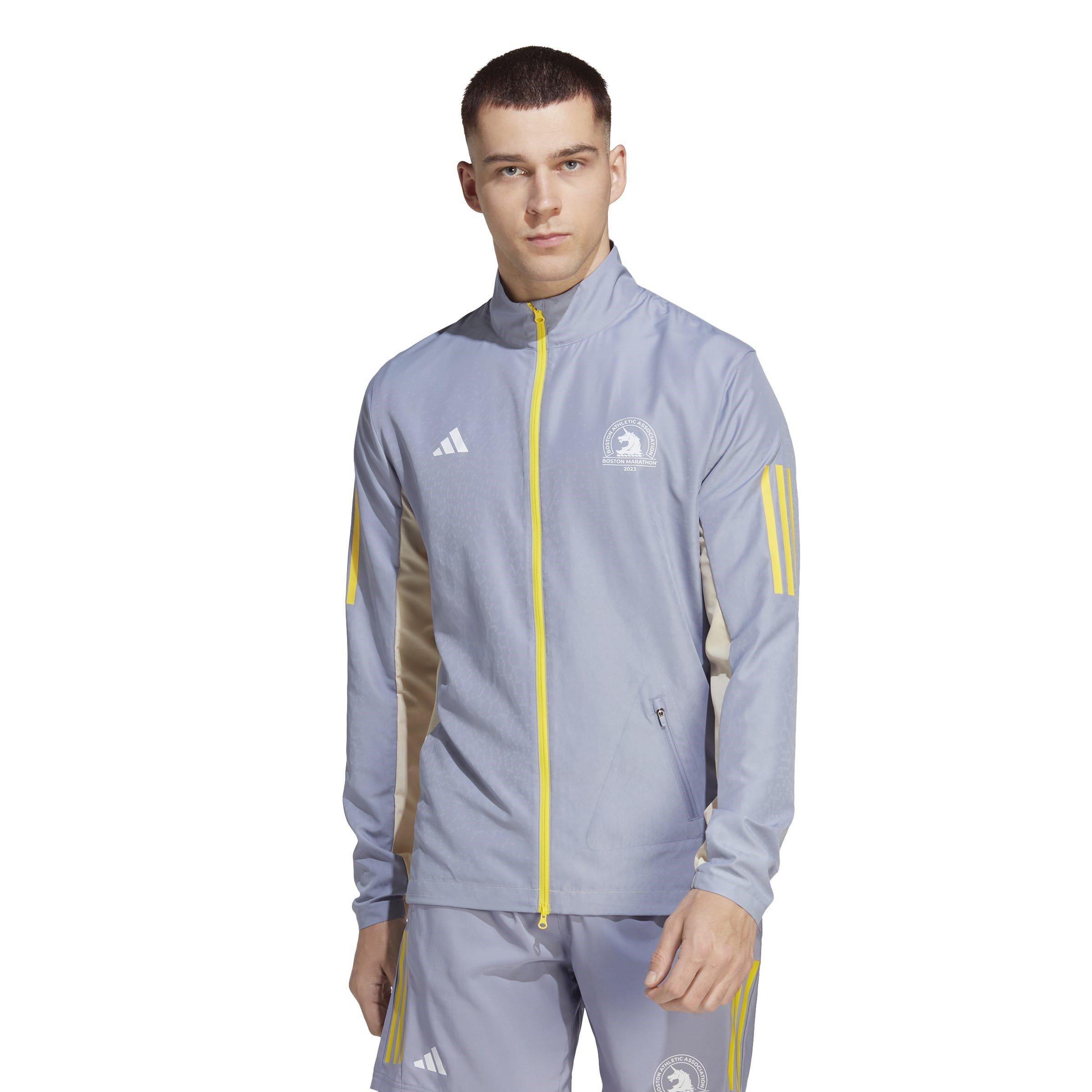 Roxo - adidas - Boston Marathon 2023 Wind Resistant Long Sleeve Performance Training Jacket - 2