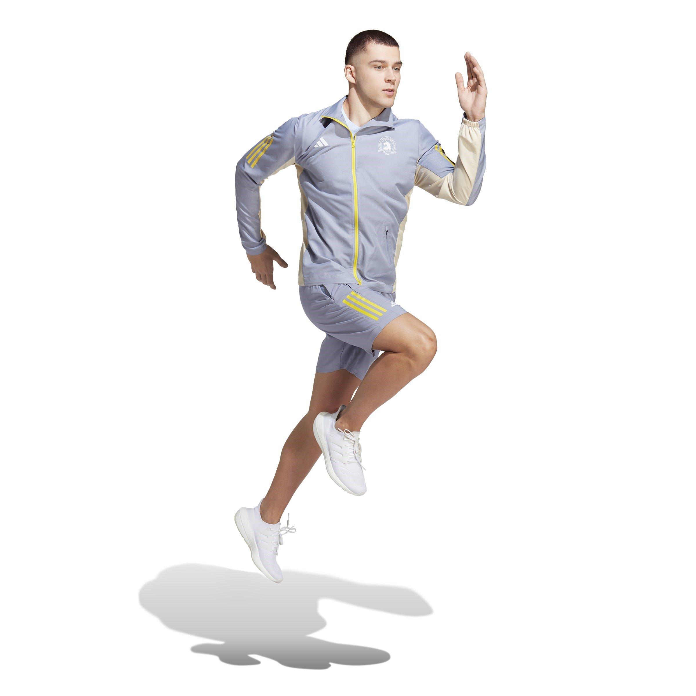 Roxo - adidas - Boston Marathon 2023 Wind Resistant Long Sleeve Performance Training Jacket - 4