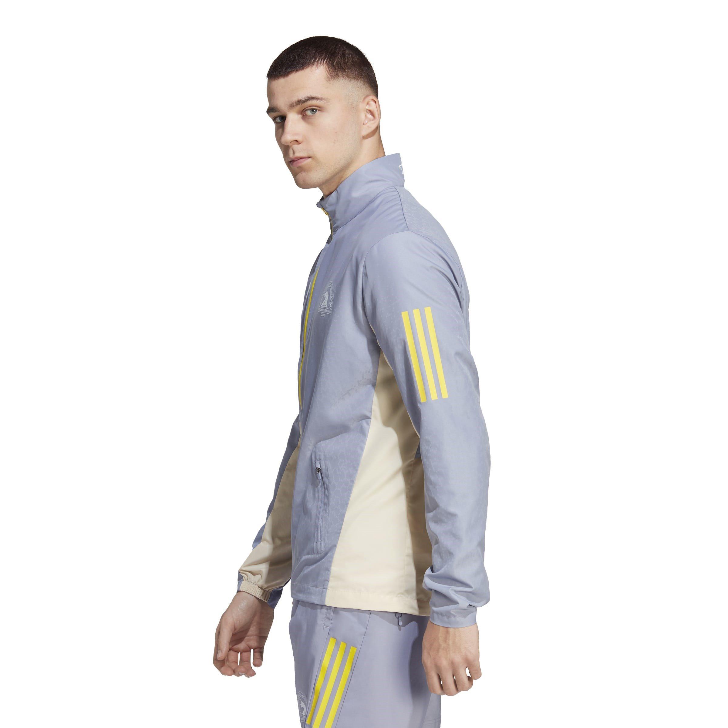 Roxo - adidas - Boston Marathon 2023 Wind Resistant Long Sleeve Performance Training Jacket - 5