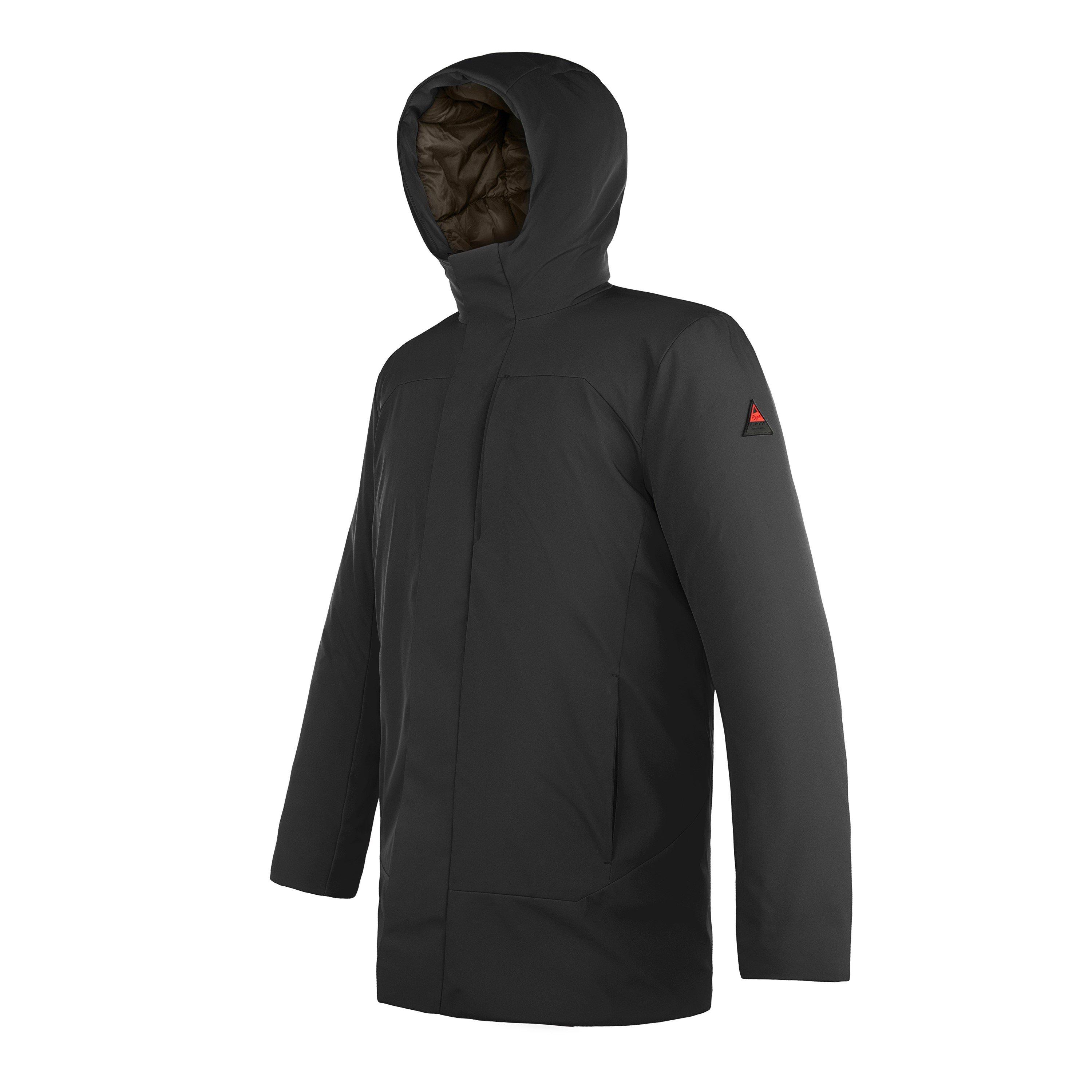 Black/Slate - Cape Heights - Men's  Wind Resistant Hooded Thigh Length Parka - 3