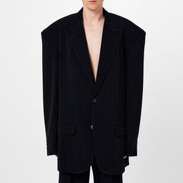 Balenciaga Oversized Pinstripe Blazer