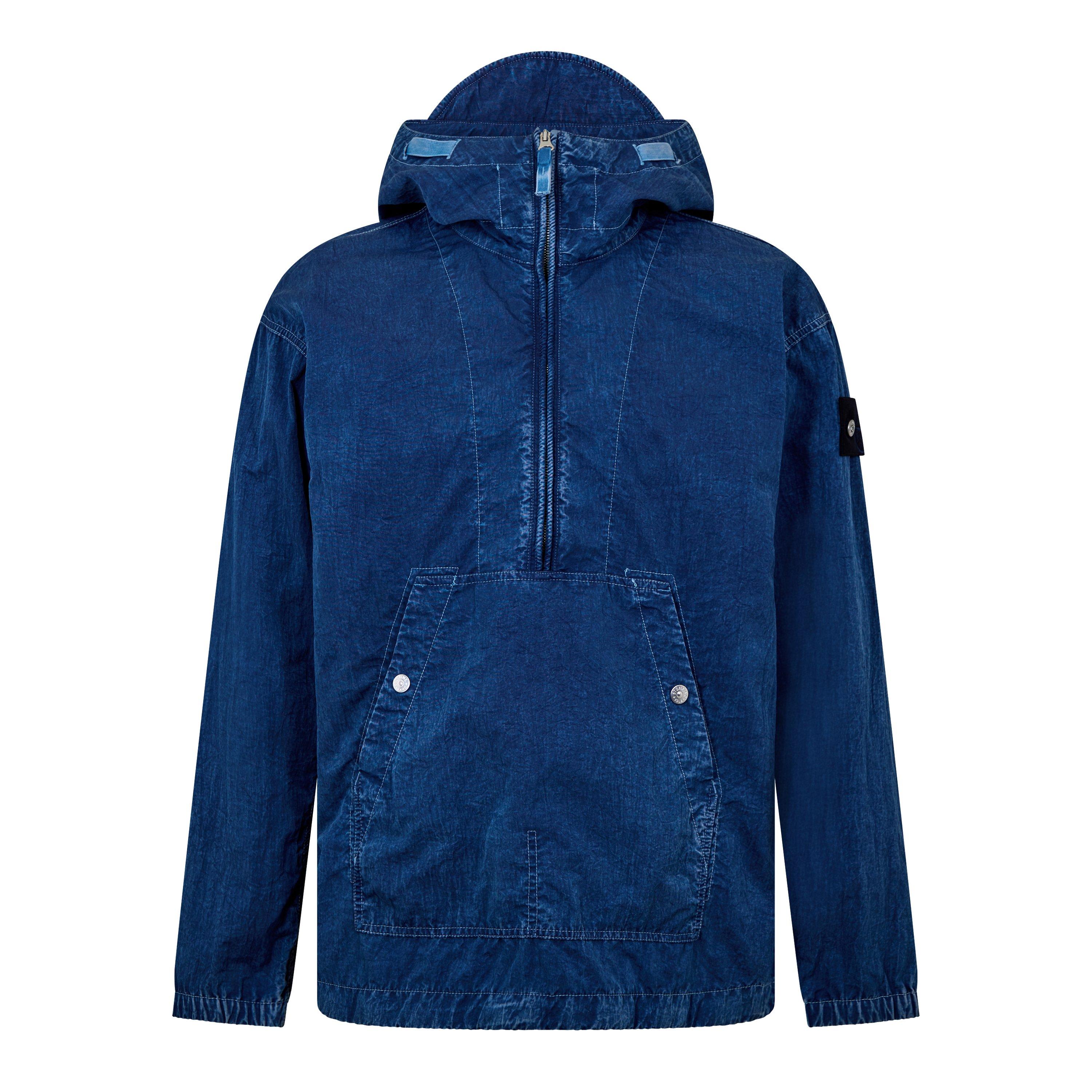 Stone Island Mens Denim Research Indigo-TC Marmo Parka - Indigo V0021 - L