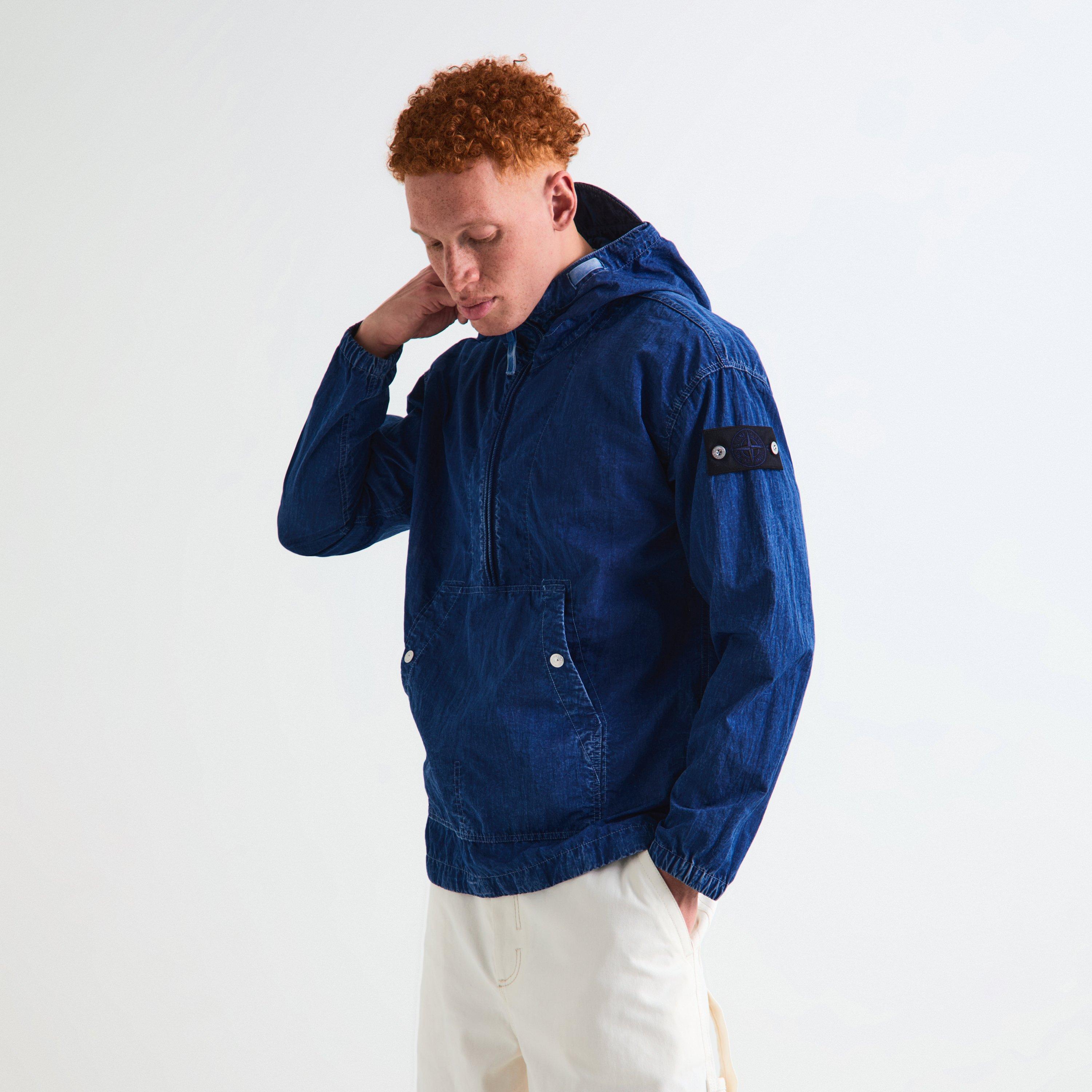 Indigo V0021 - Stone Island - Mens Denim Research Indigo-TC Marmo Parka - 3