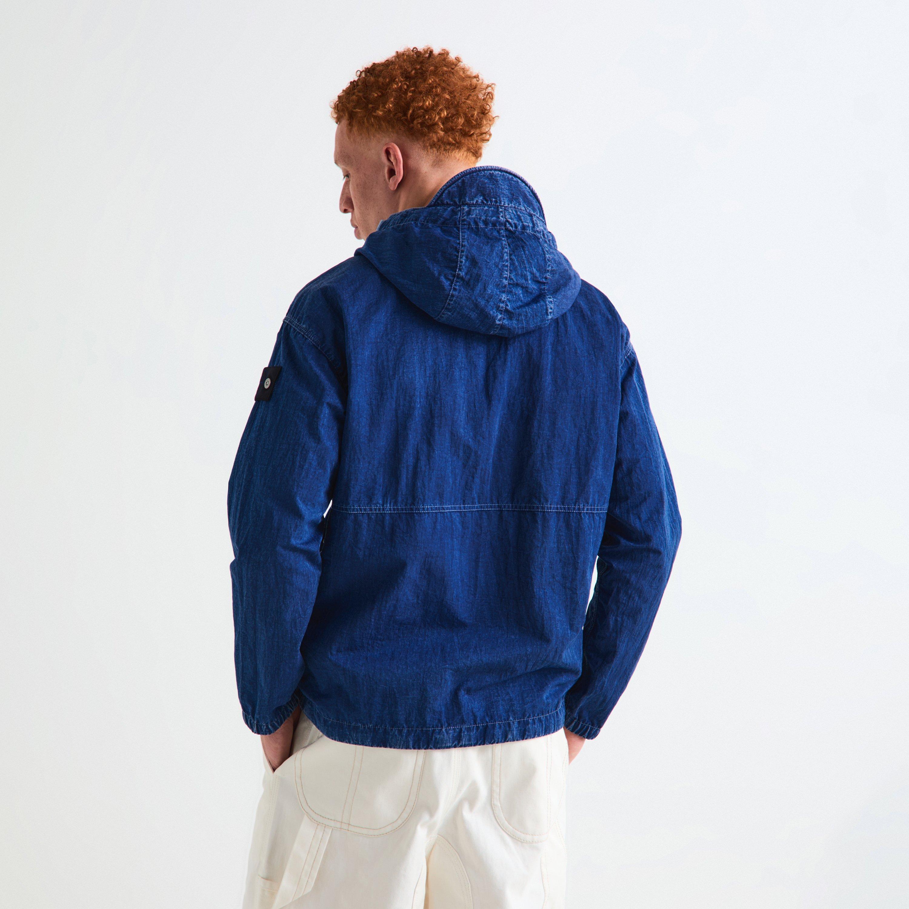 Indigo V0021 - Stone Island - Mens Denim Research Indigo-TC Marmo Parka - 4