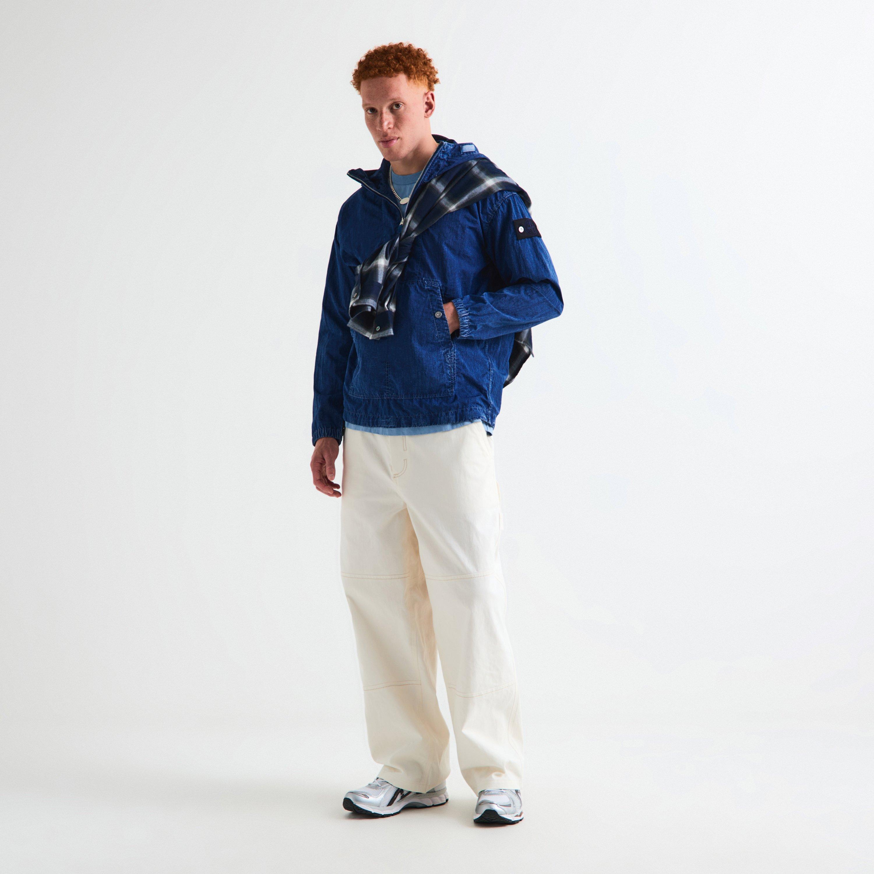 Indigo V0021 - Stone Island - Mens Denim Research Indigo-TC Marmo Parka - 5
