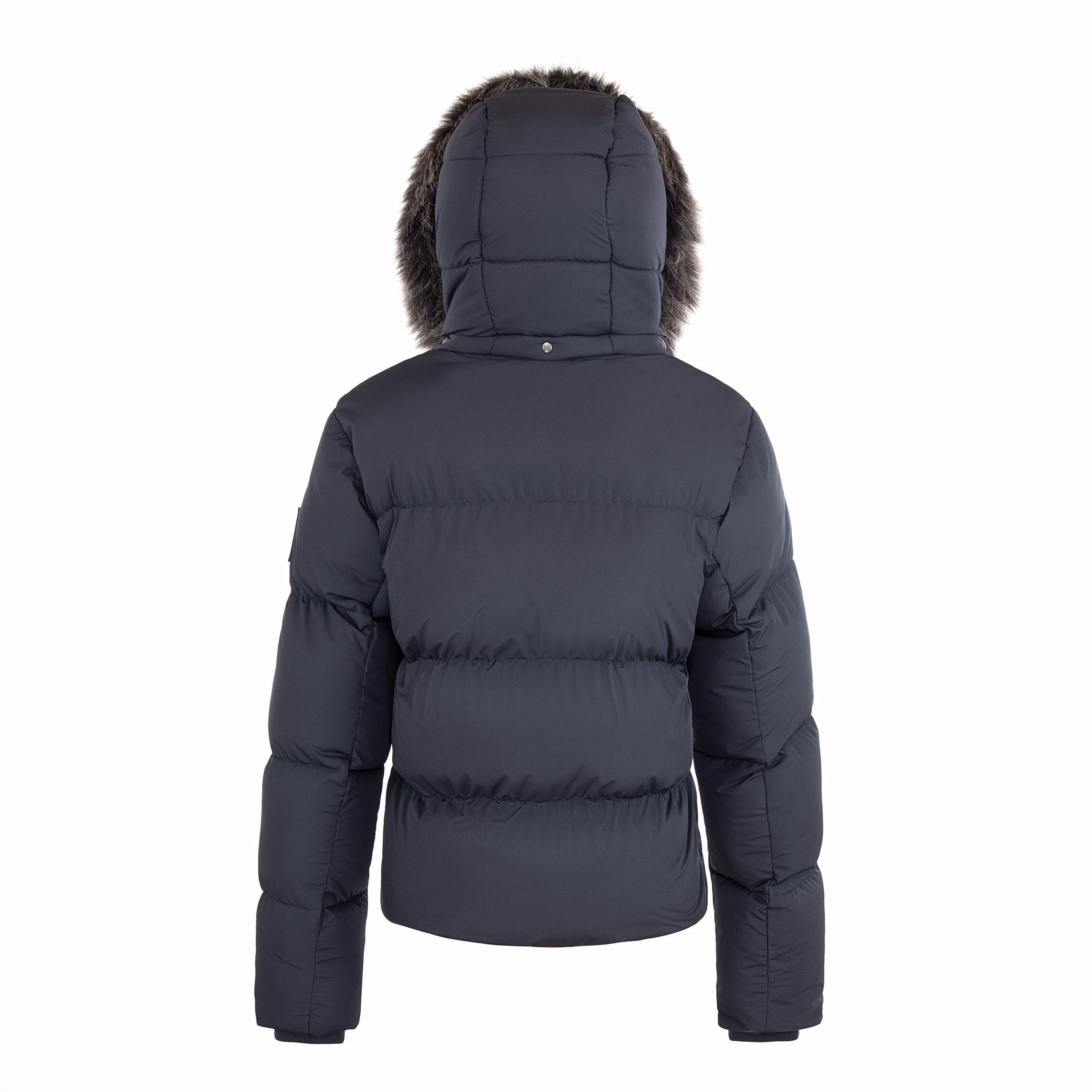 Navy/Black - Cape Heights - Women's Cropped Insulated Short Puffer Jacket - 2