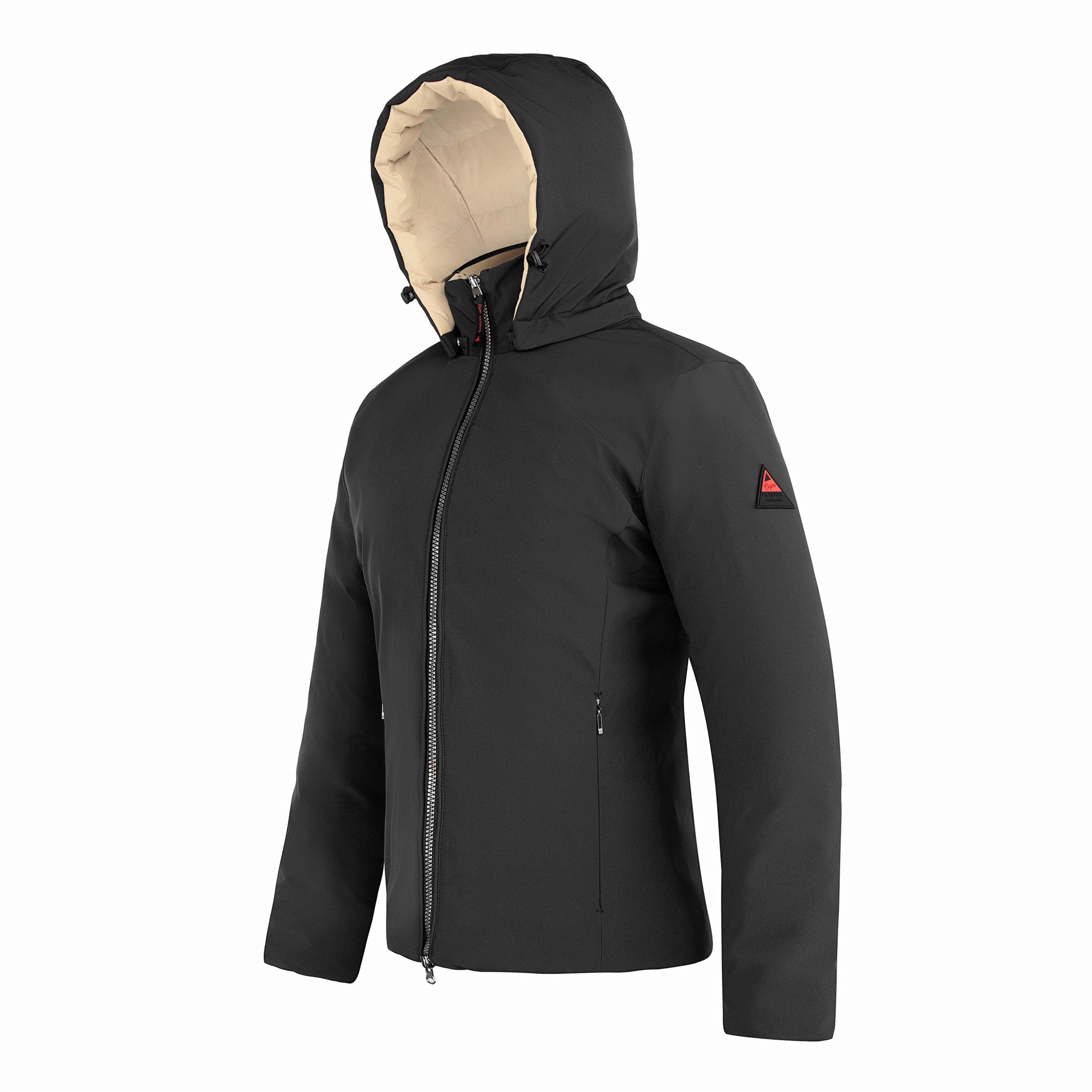 Black/Beige - Cape Heights - Women's Weather-Resistant Insulated Short Puffer Jacket - 3