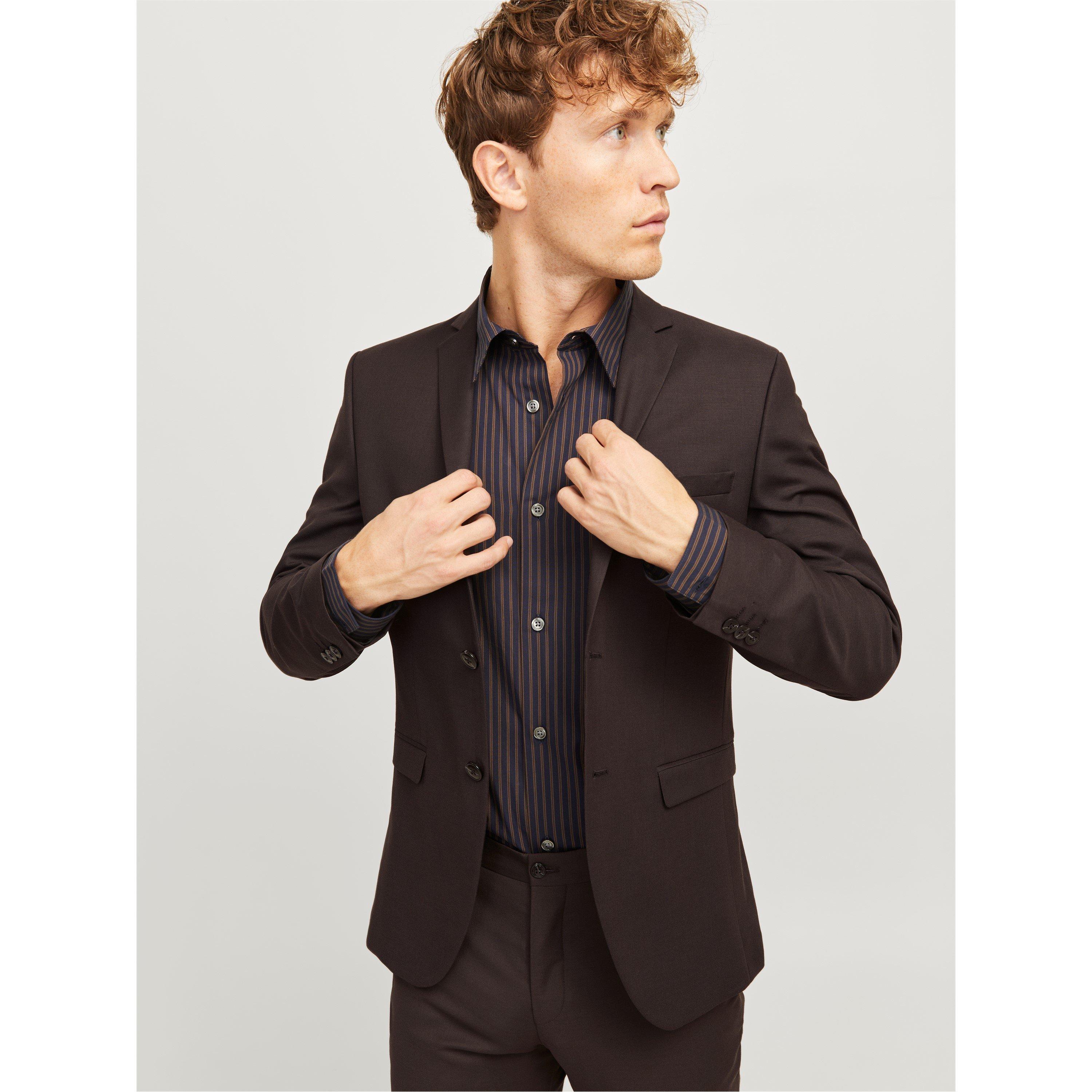 Jack And Jones Men's Solaris Tailored Blazer - Mulch - L (50)