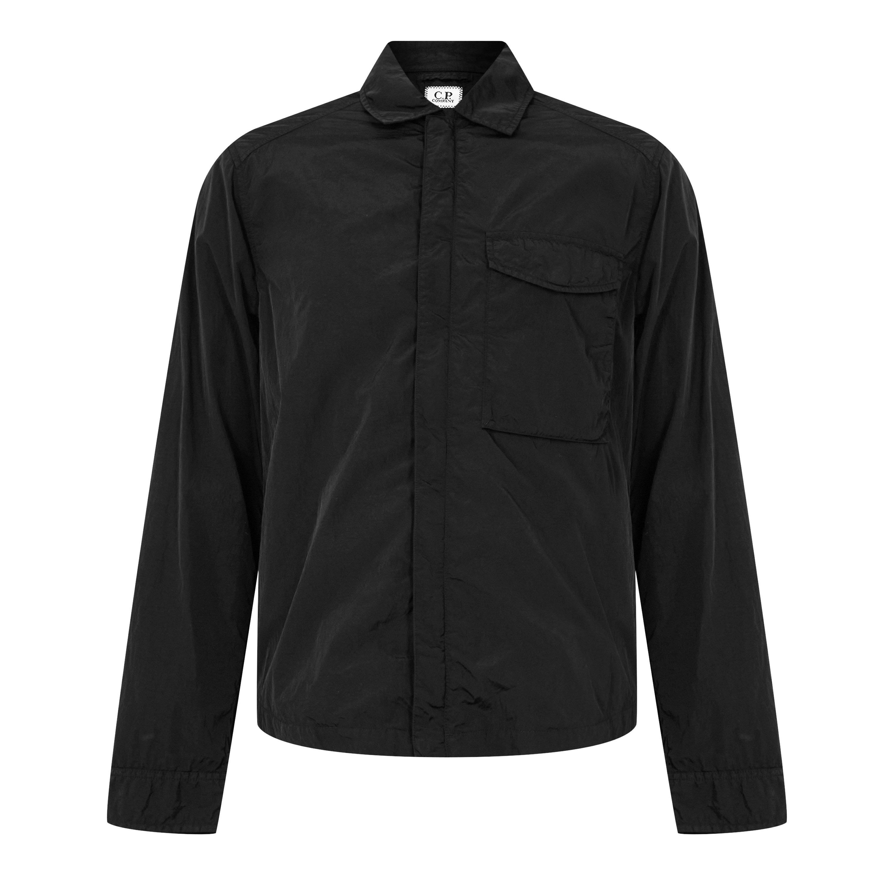 Black 999 - CP Company - Men's Chrome-R Long Sleeve Zip Overshirt - 7