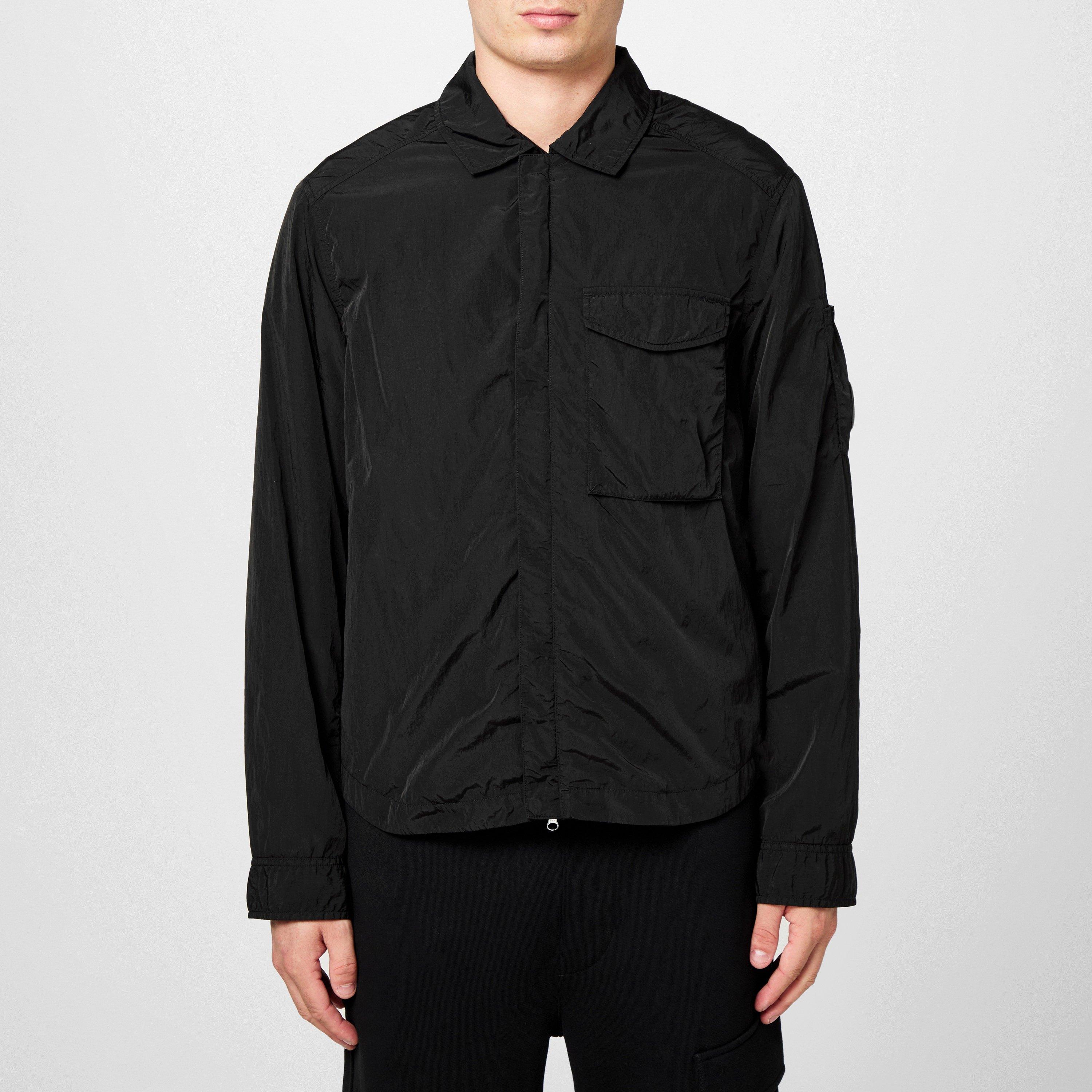 Black 999 - CP Company - Men's Chrome-R Long Sleeve Zip Overshirt - 3