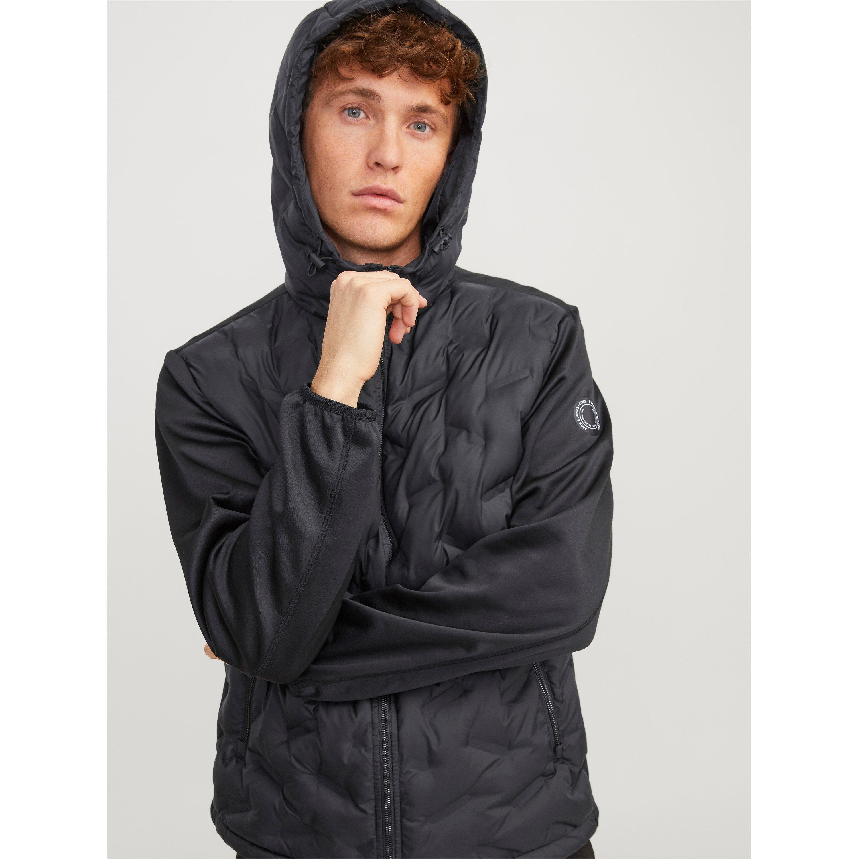 Black - Jack and Jones - Lightweight Hybrid Jacket - 3