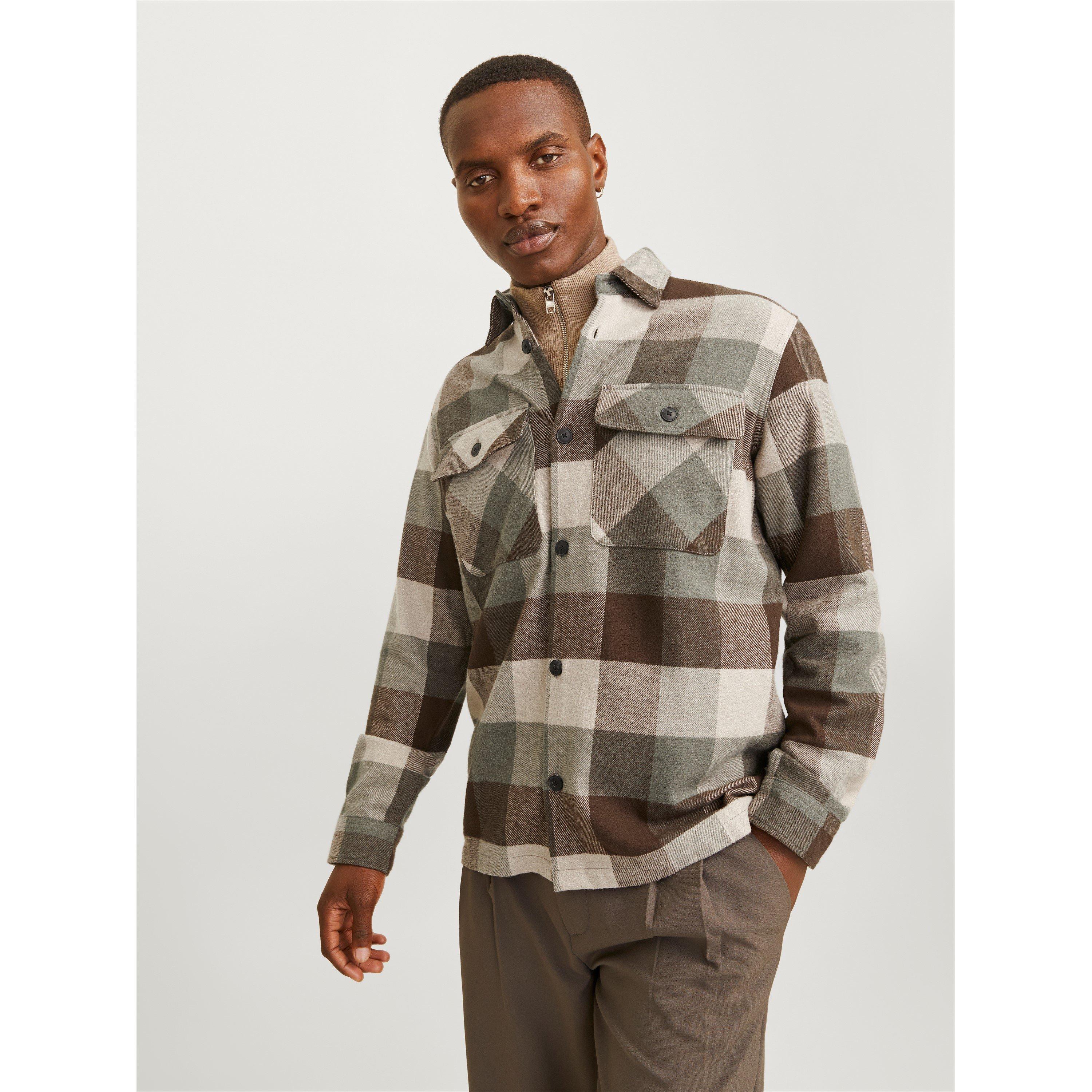 Jack And Jones Men's Raymond Long Sleeve Overshirt - Agave Green - 2XL