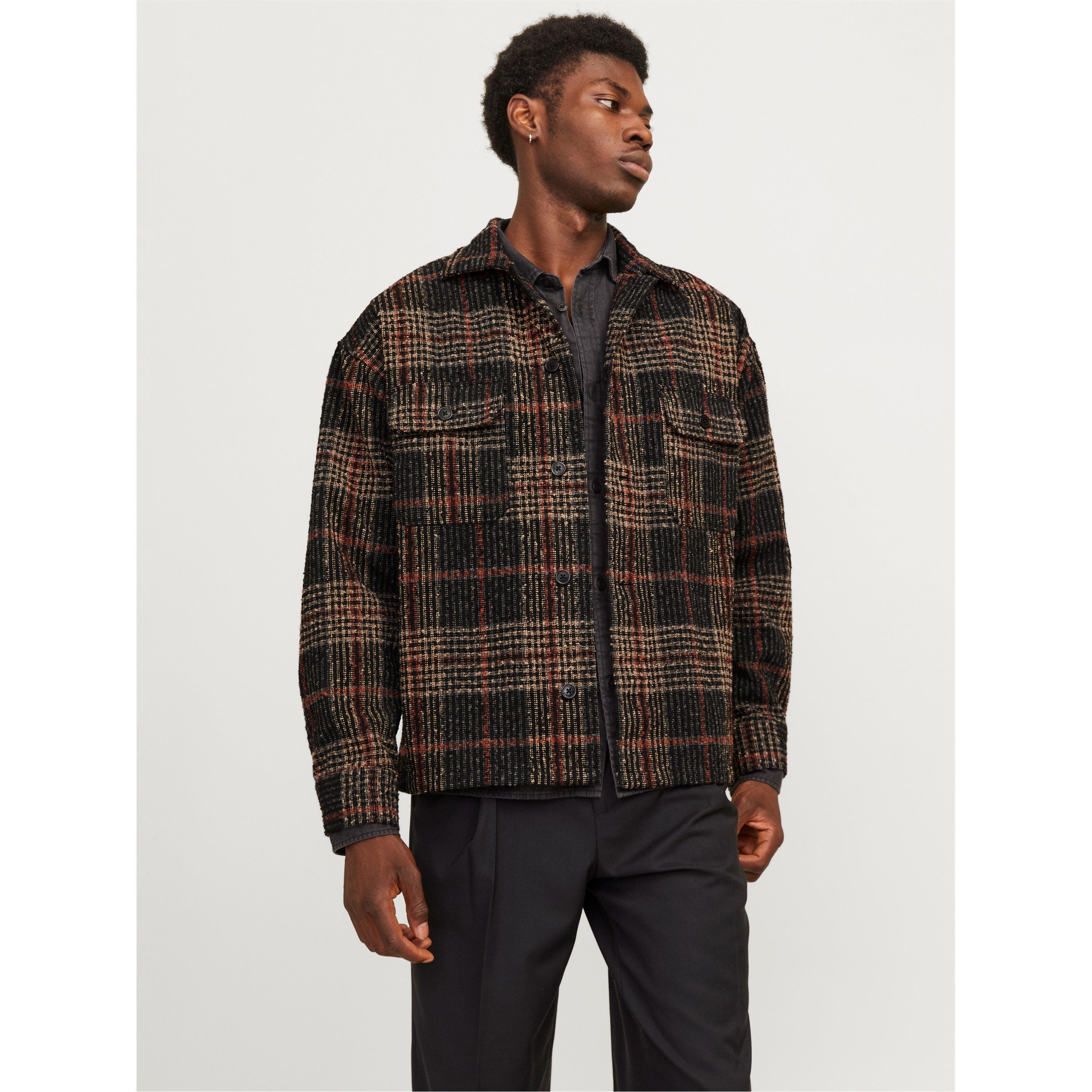 Jack And Jones Men's Boucle Overshirt - Black - S
