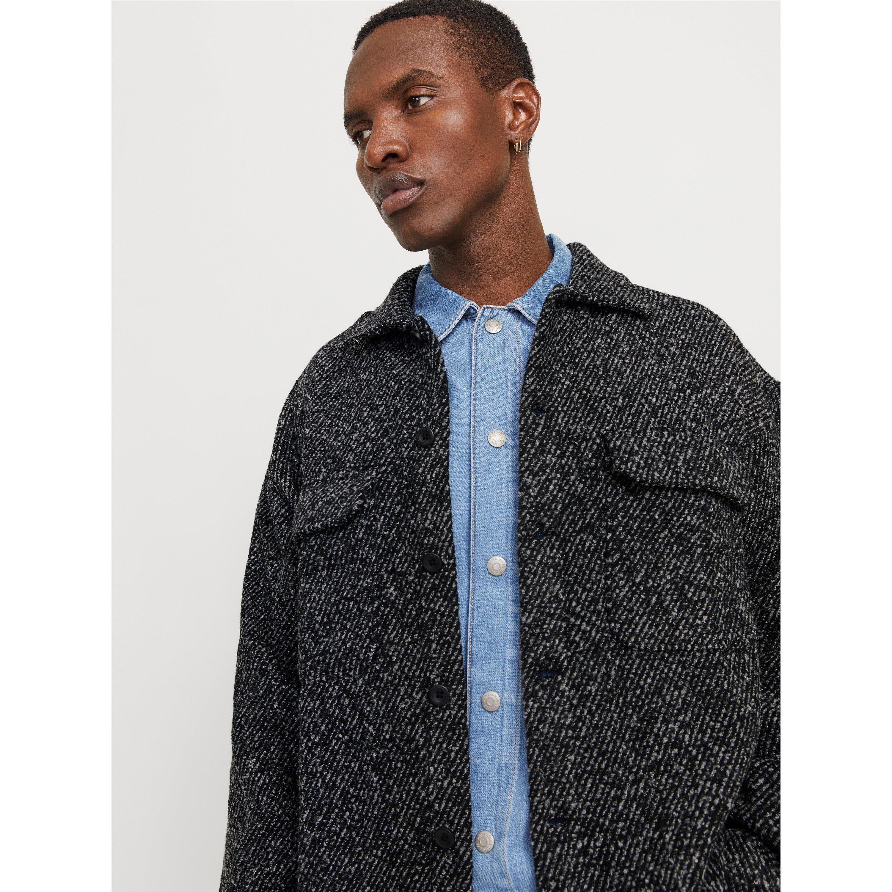 Nero - Jack and Jones - Winter Button-Front Overshirt - 6