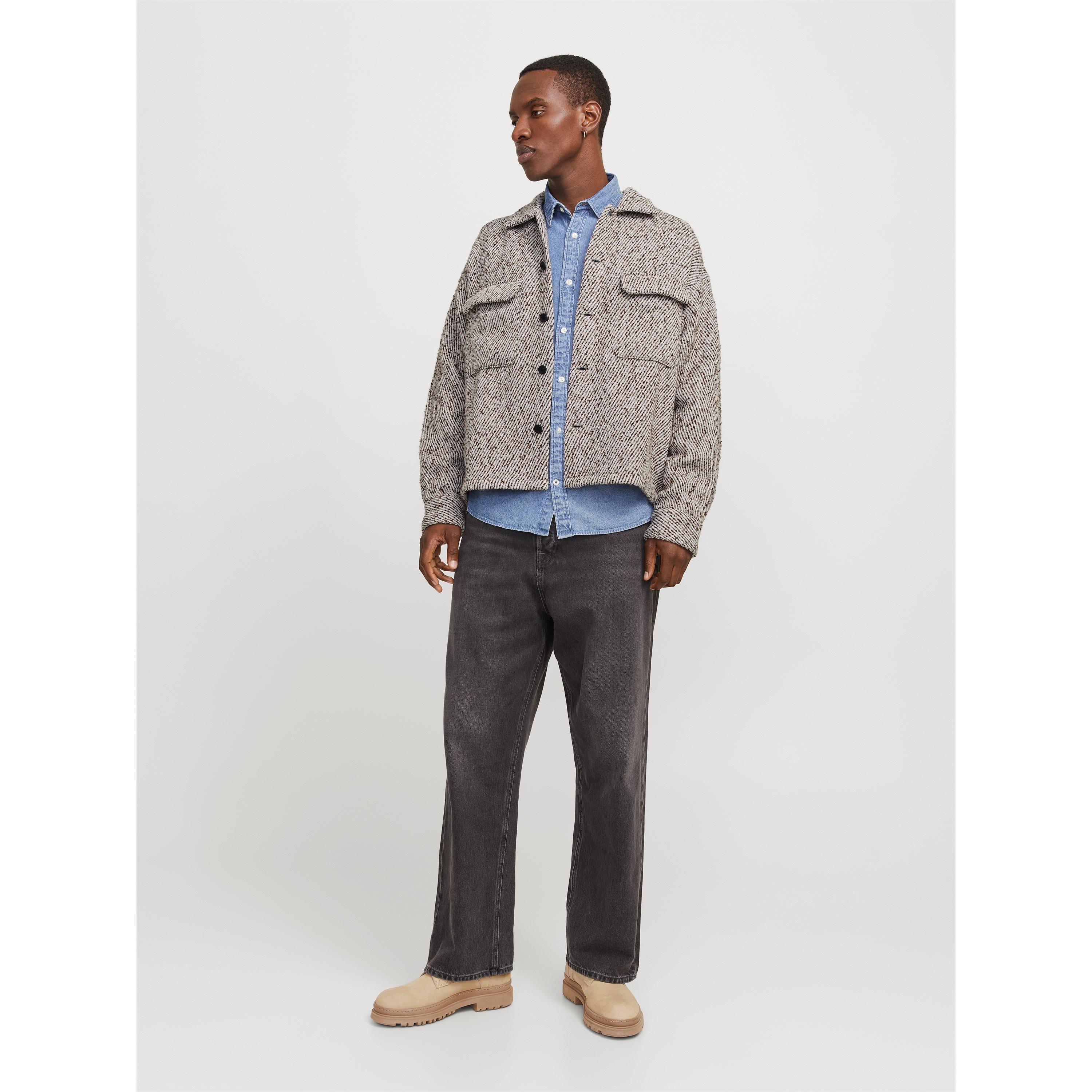 Chocolate Torte - Jack and Jones - Men's Winter Button-Front Overshirt - 2