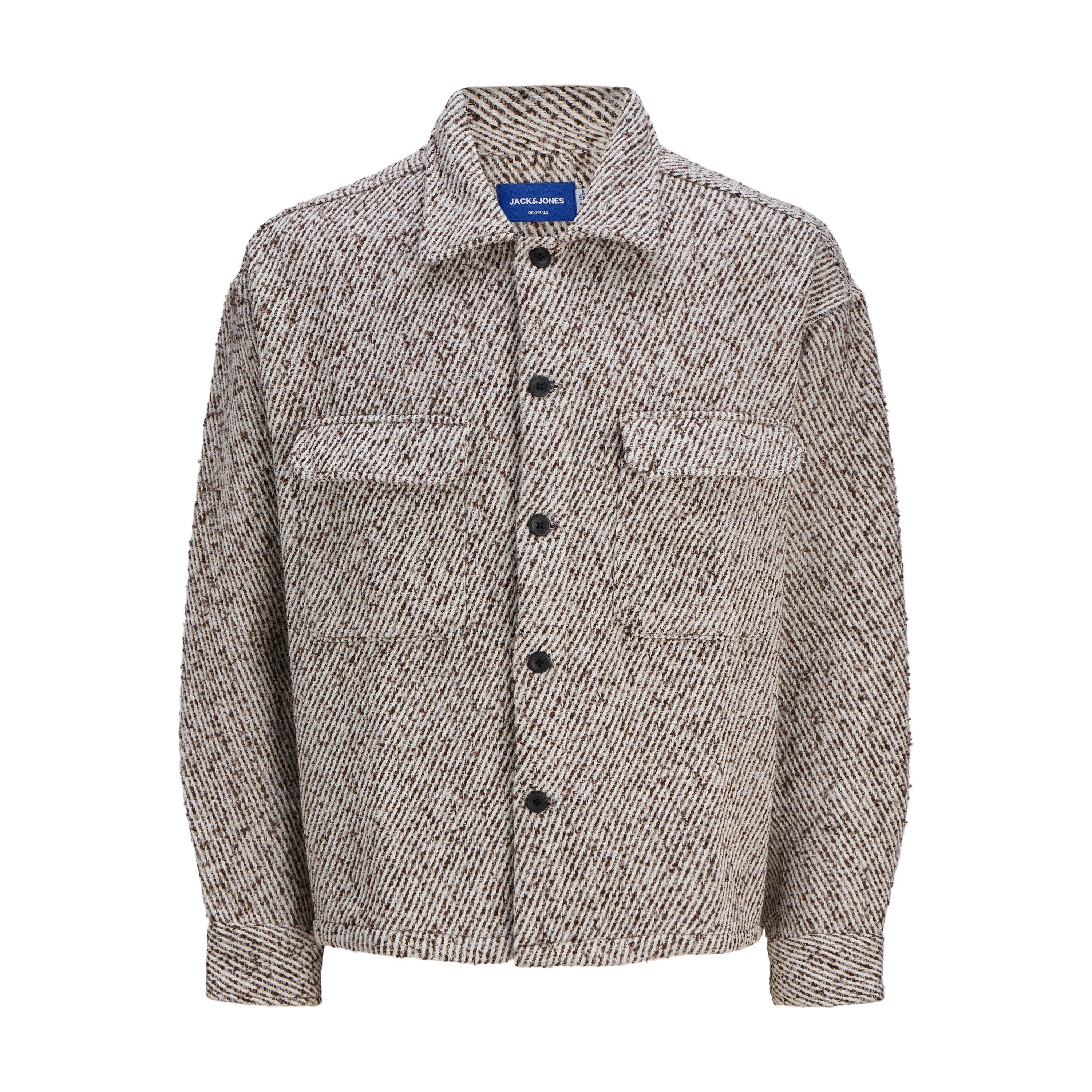 Chocolate Torte - Jack and Jones - Men's Winter Button-Front Overshirt - 7