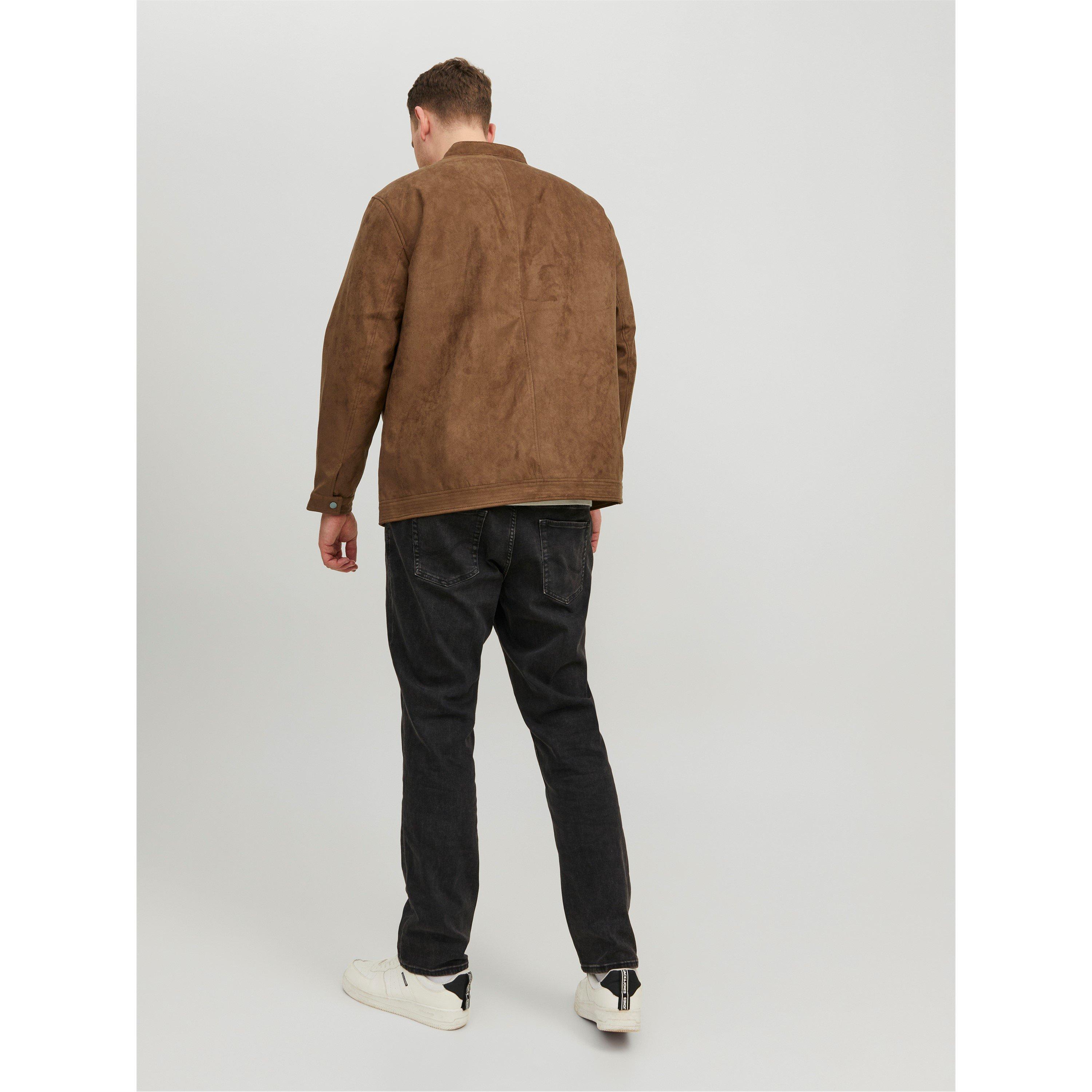 Cognac - Jack and Jones - Clean Faux Leather Jacket - 7