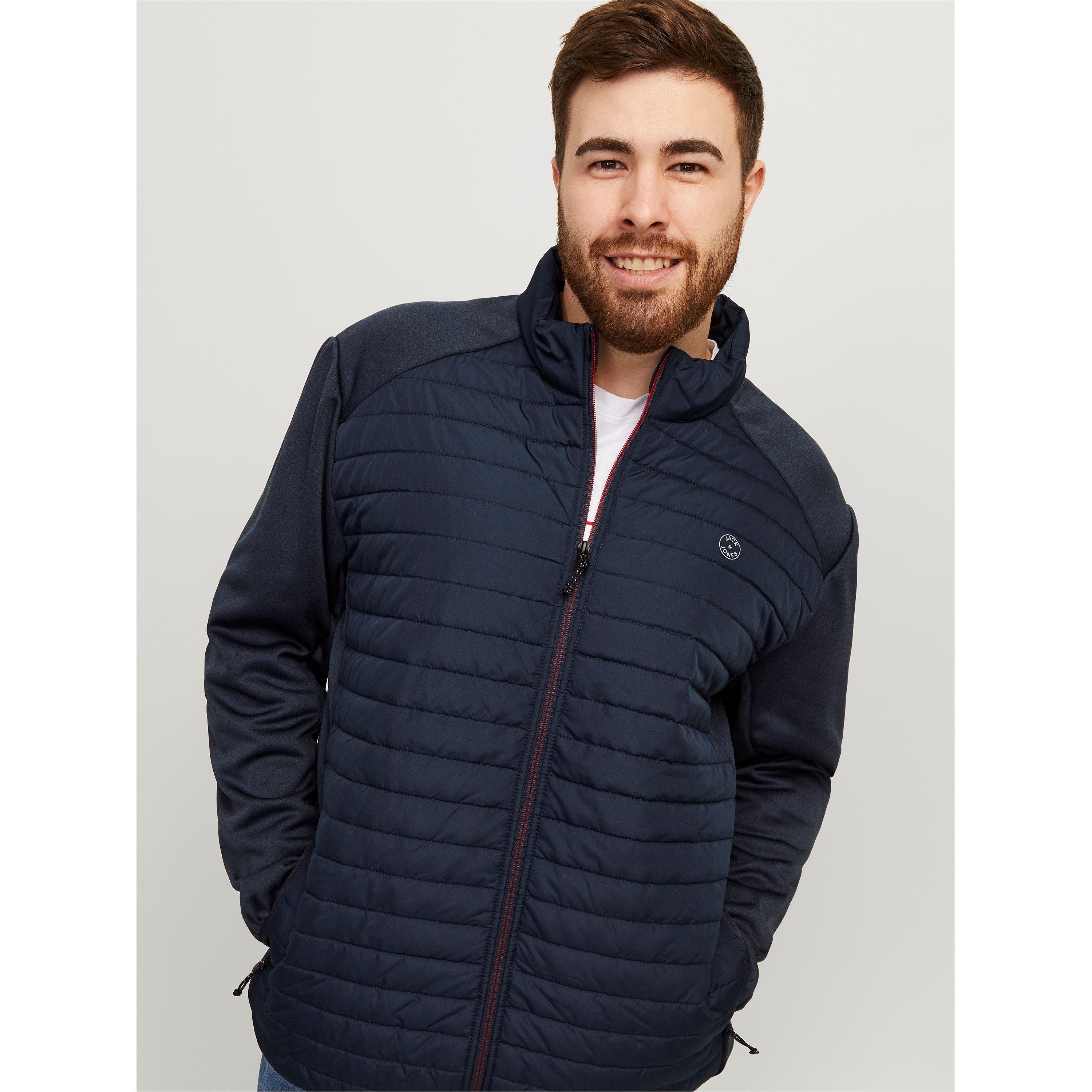 Jack And Jones Men's Lightweight Quilted Puffer Jacket - Navy Blazer - 5XL