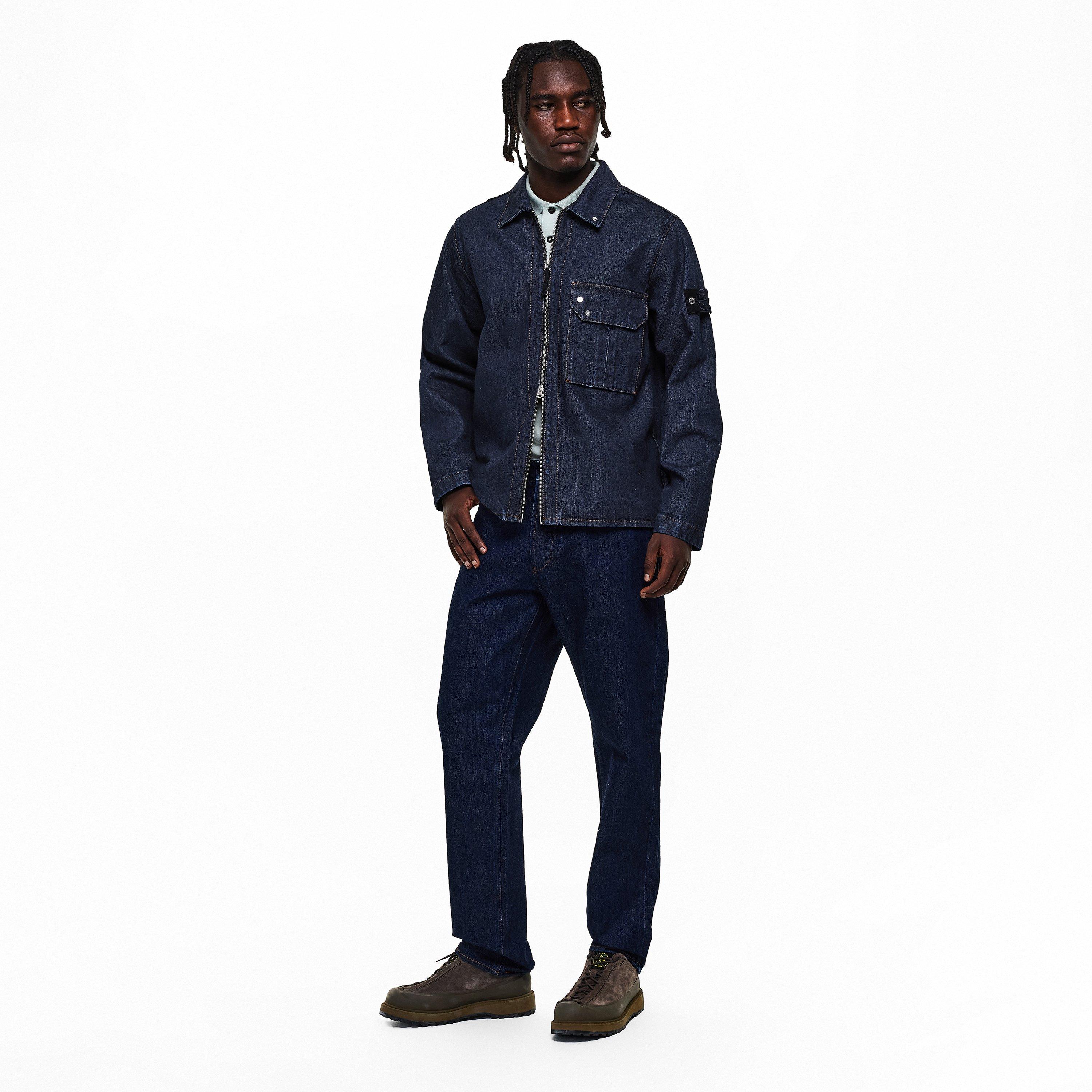 Blu Rinse VJ201 - Stone Island - Mens Denim Research Overshirt - 6