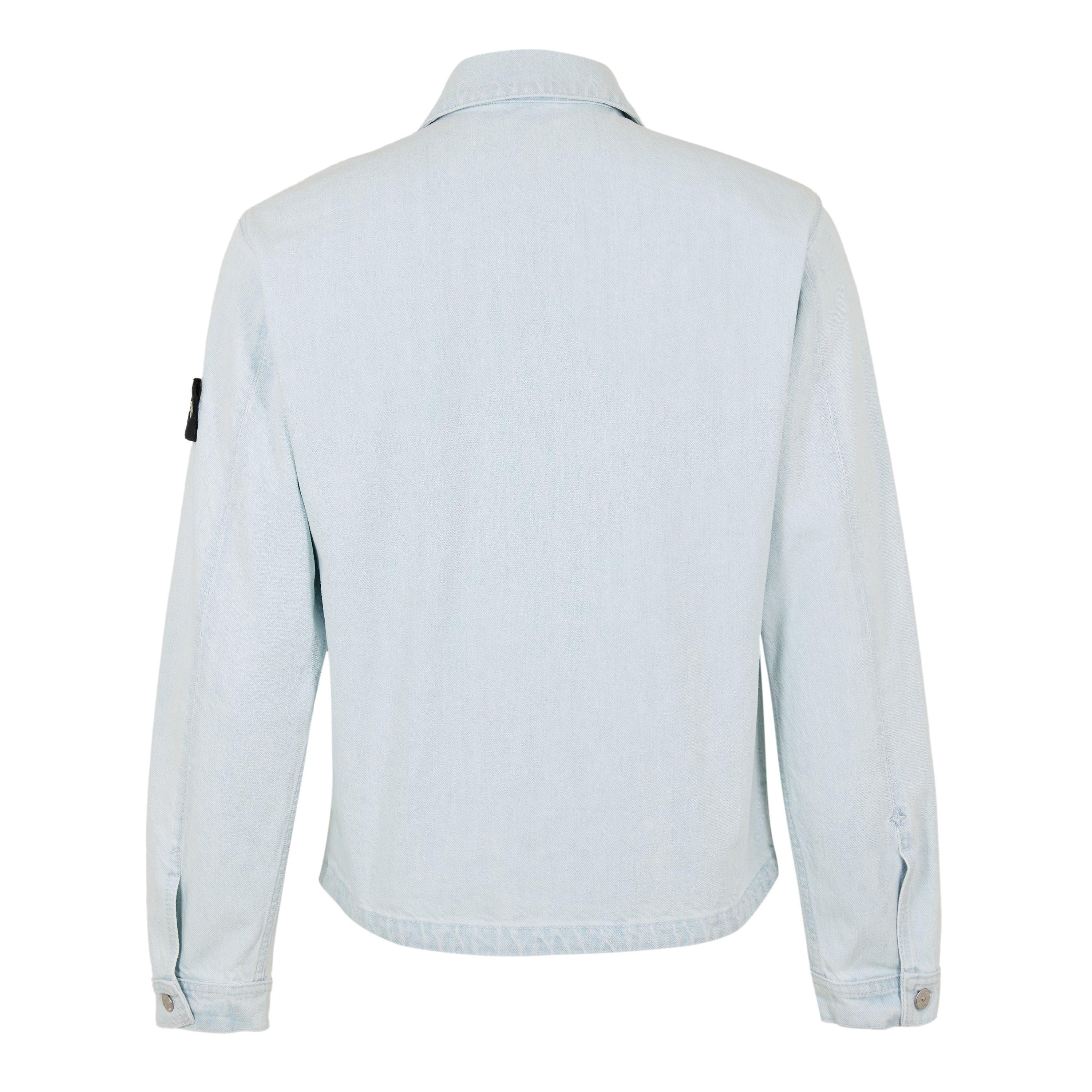 Blue Blch VJ203 - Stone Island - Mens Denim Research Biker Jacket - 2