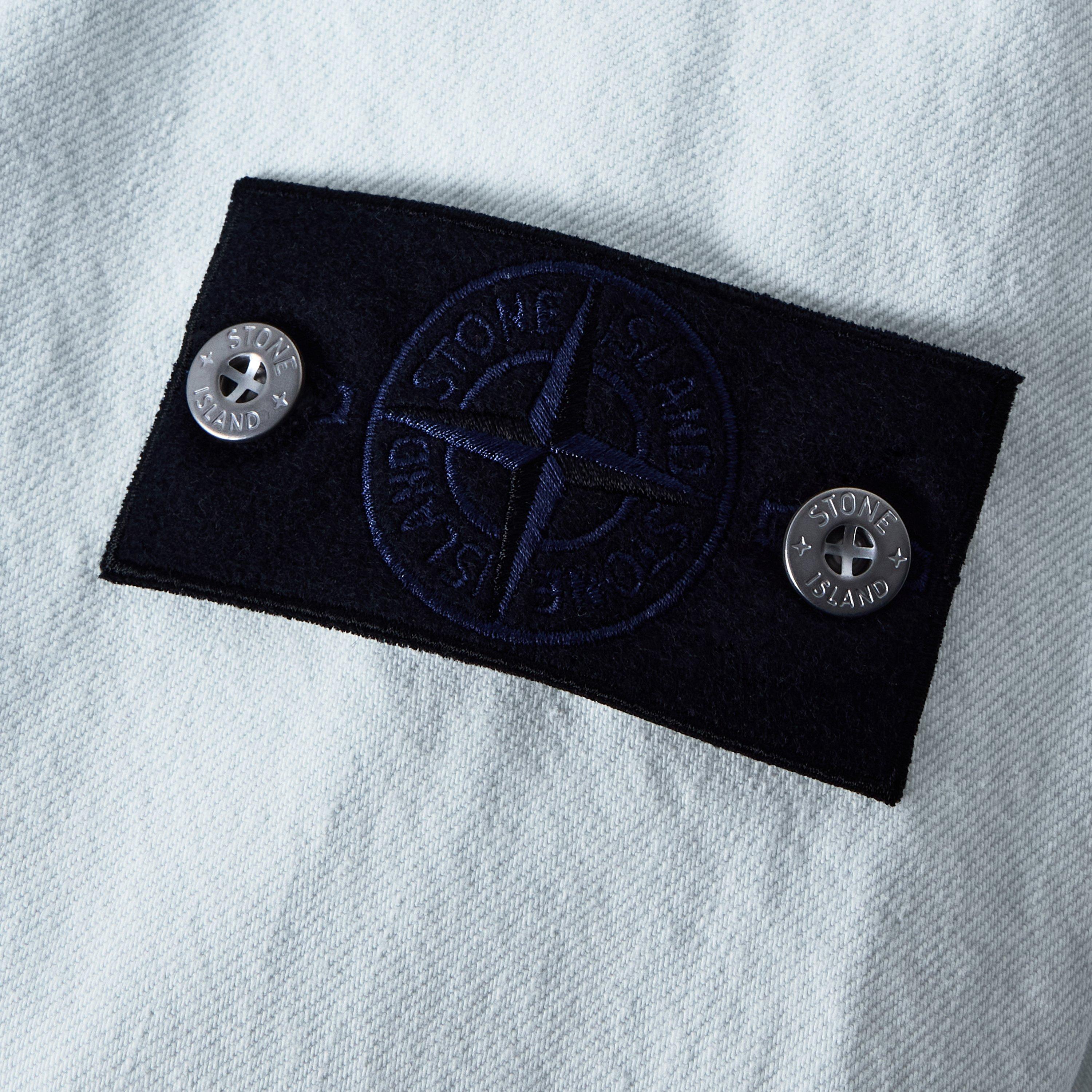 Blue Blch VJ203 - Stone Island - Mens Denim Research Biker Jacket - 3