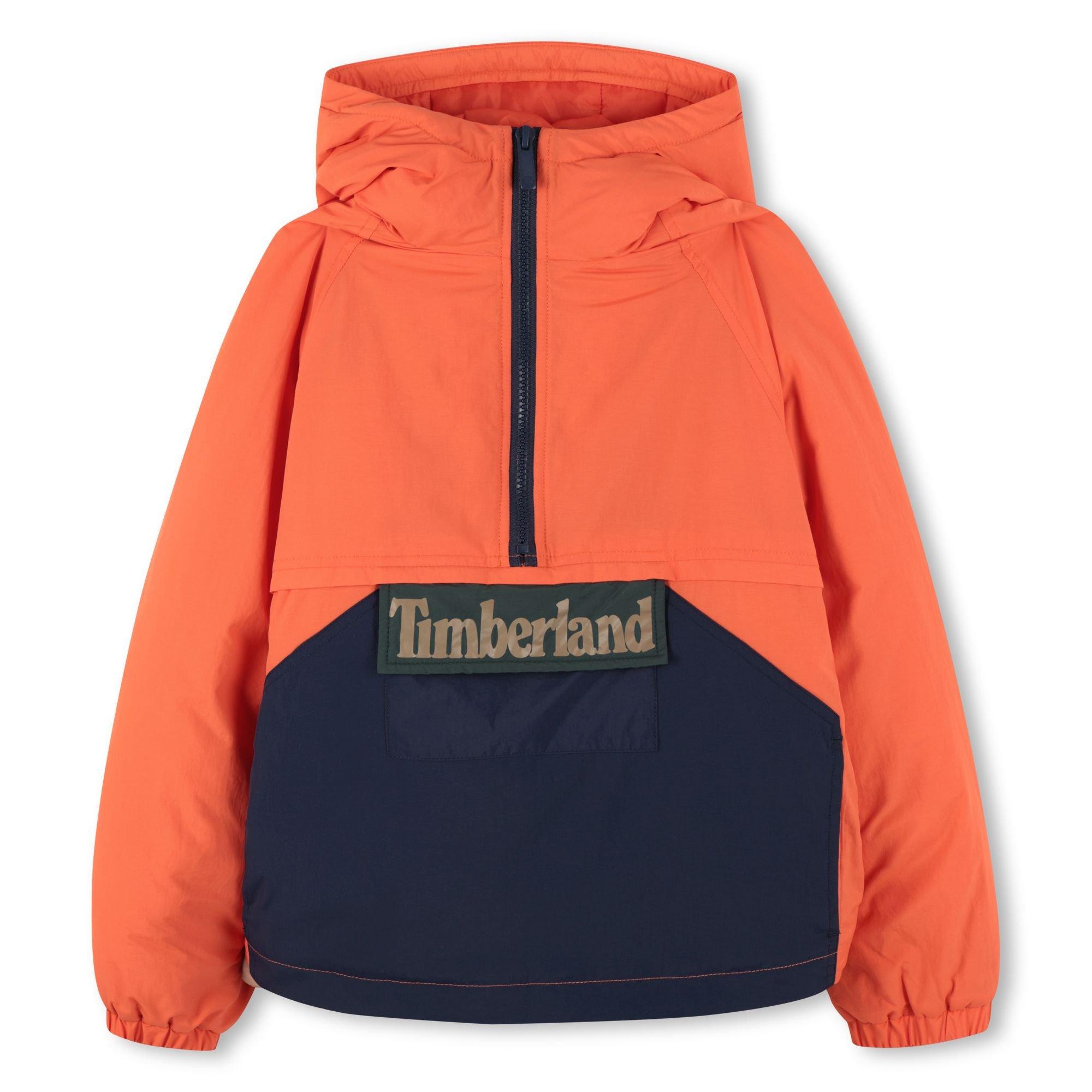 Timberland Boys Kids' Timb Zipped Overcoat - Orange/Navy - 12 Years