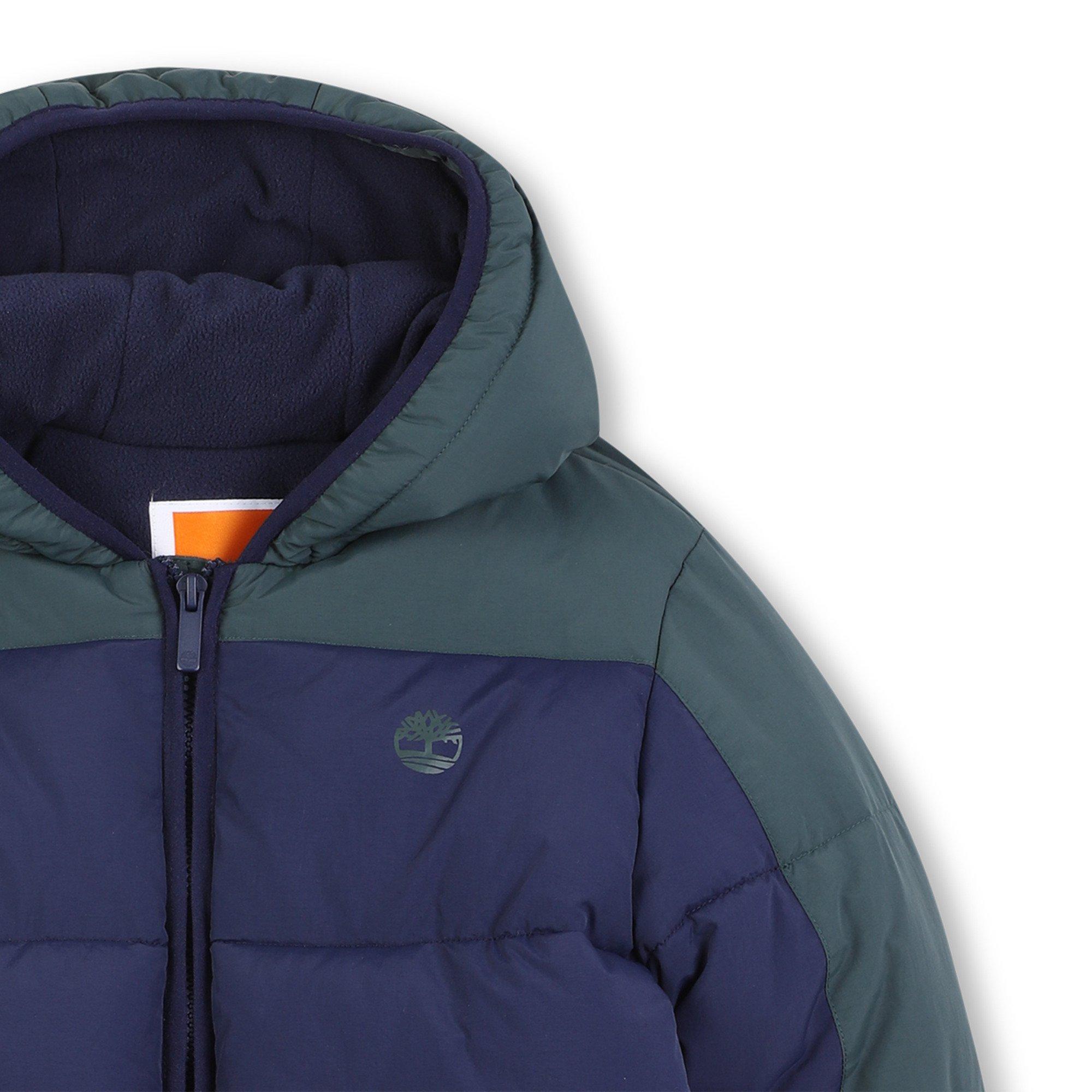Dark Green/Navy - Timberland - Kids' Timber colour Block Medium Puffer Jacket - 3