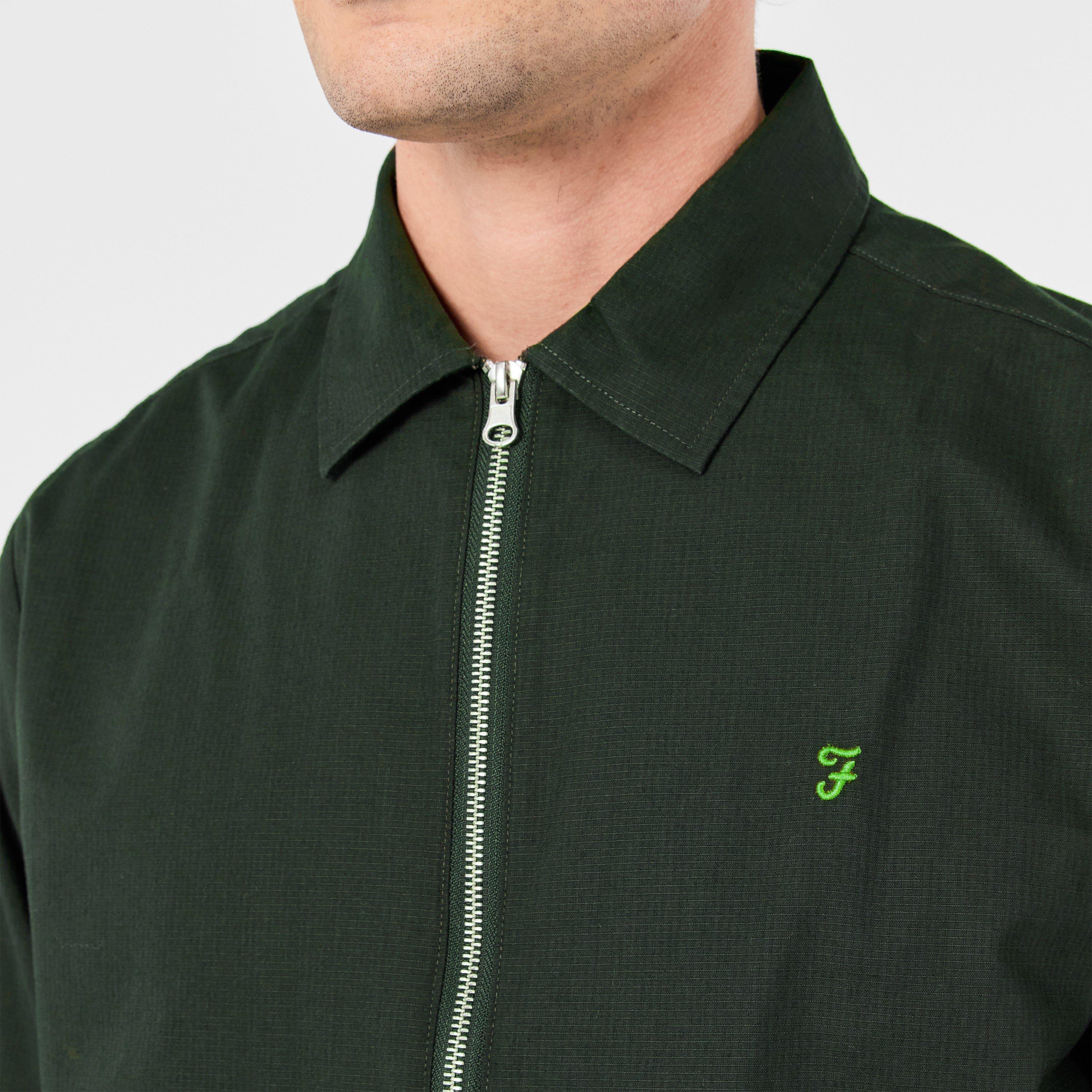 Evergreen - Farah - Radley Long Sleeve Zipped Overshirt - 5