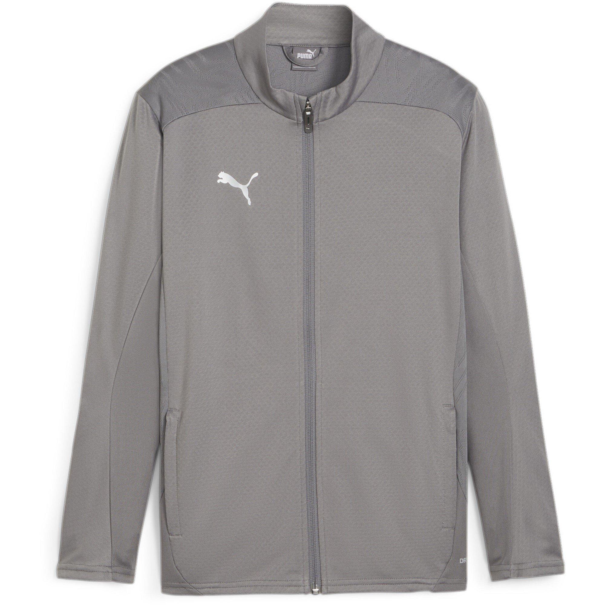 Puma Boys Kids' Teamfinal Moisture-Wicking Performance Training Jacket - Cast Iron - 13-14