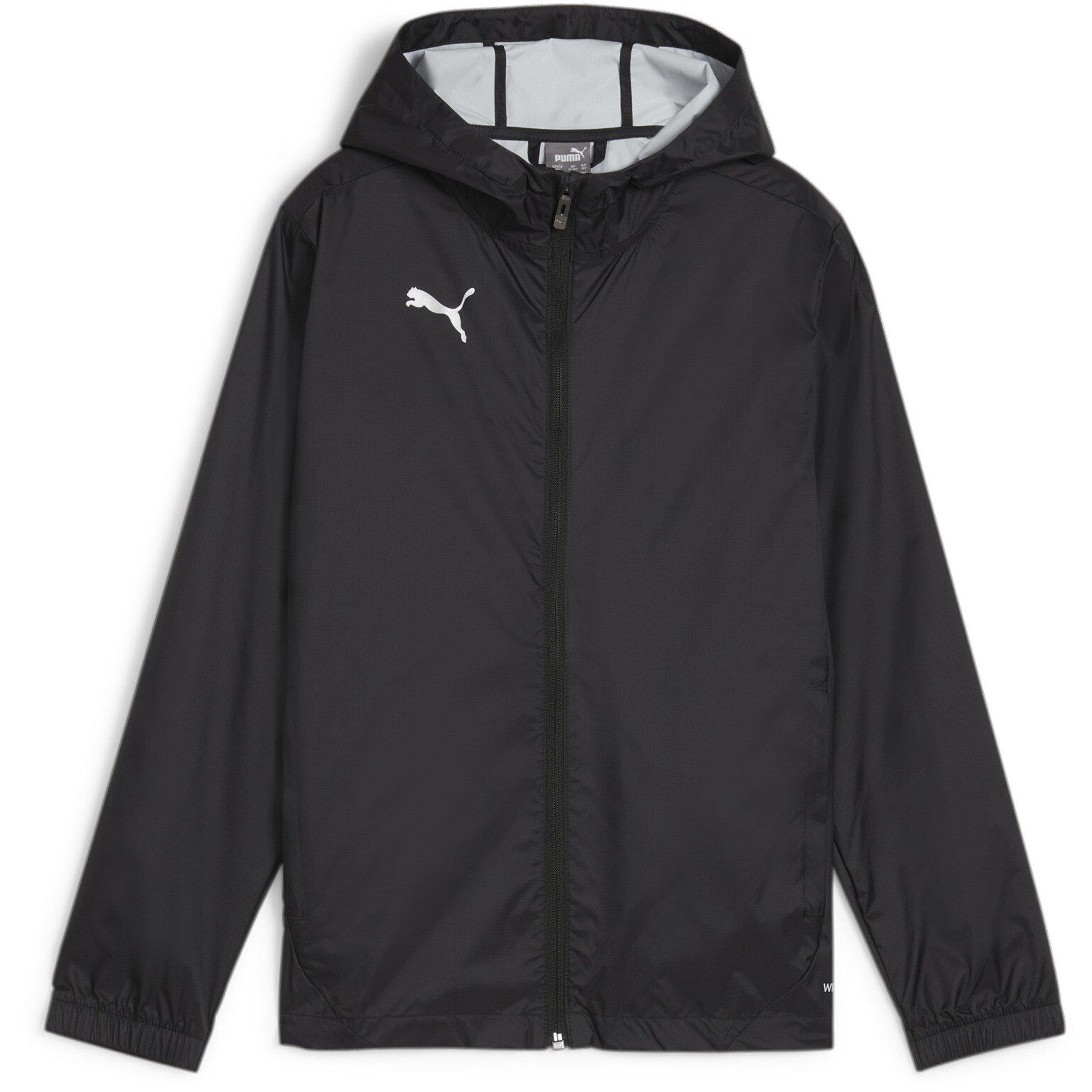 Puma Boys Kids' Teamfinal Waterproof Rain Anorak - Black Puma Black - 7-8 (S)