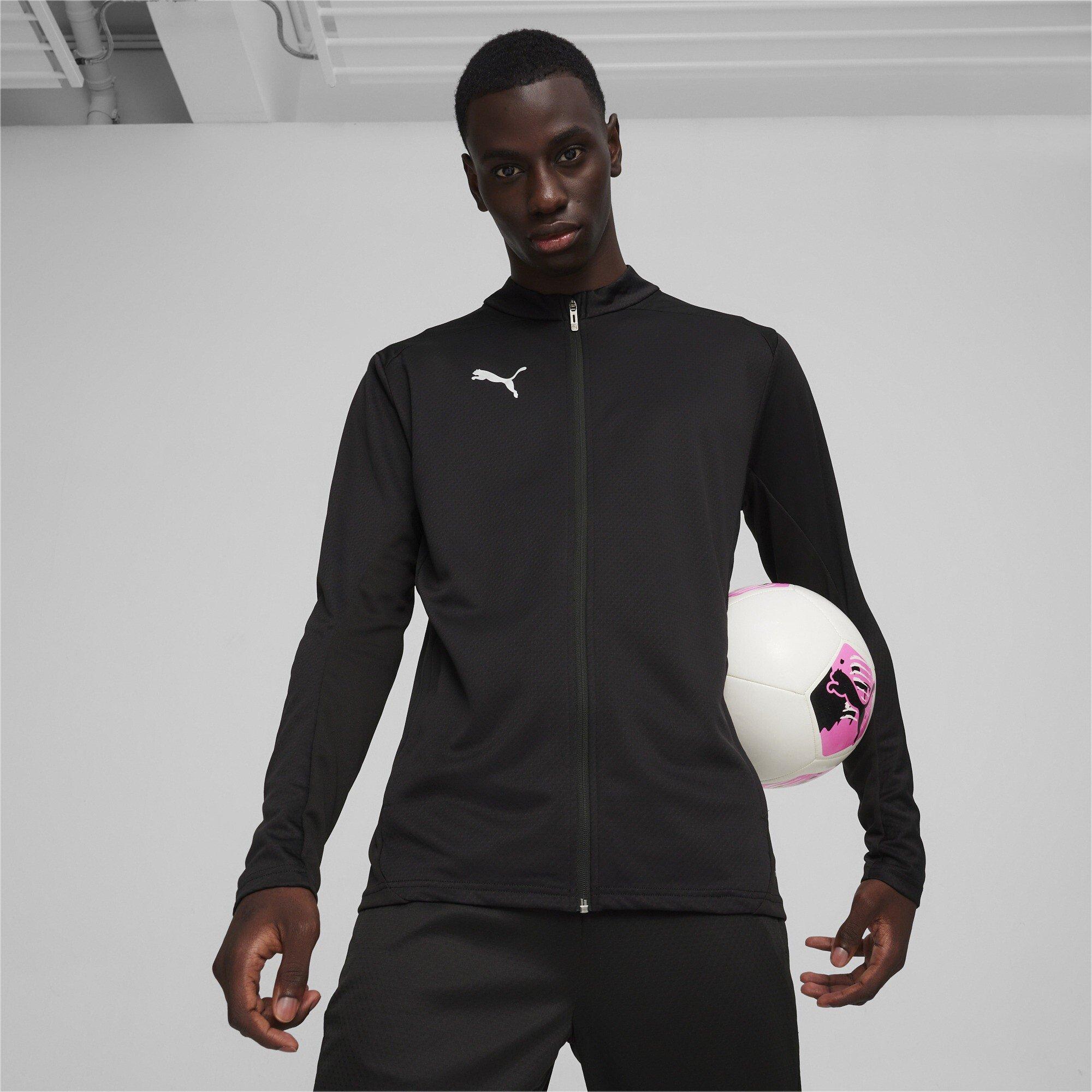 Black/Silver - Puma - Men's  Performance Moisture-Wicking Training Jacket - 3