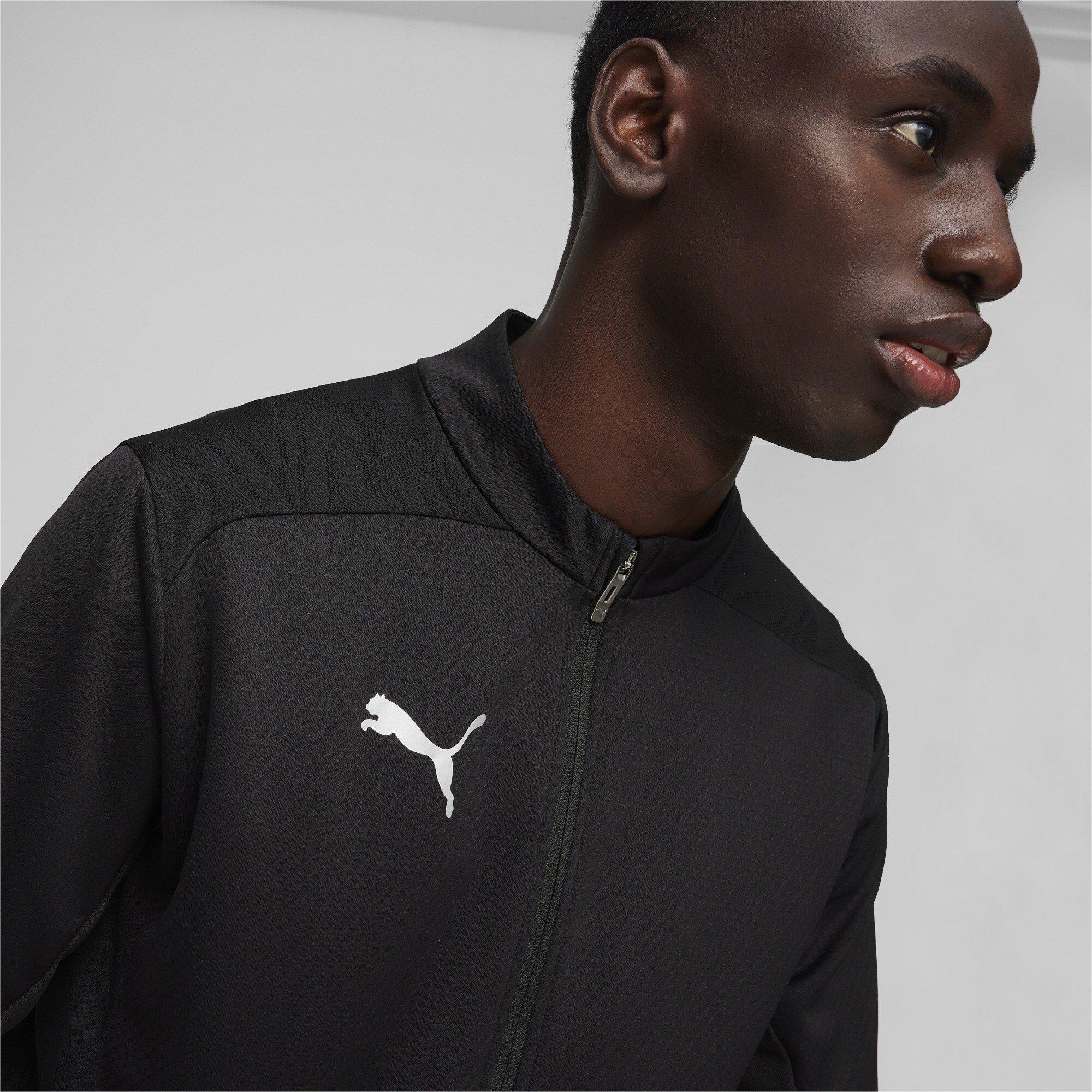 Black/Silver - Puma - Men's  Performance Moisture-Wicking Training Jacket - 5