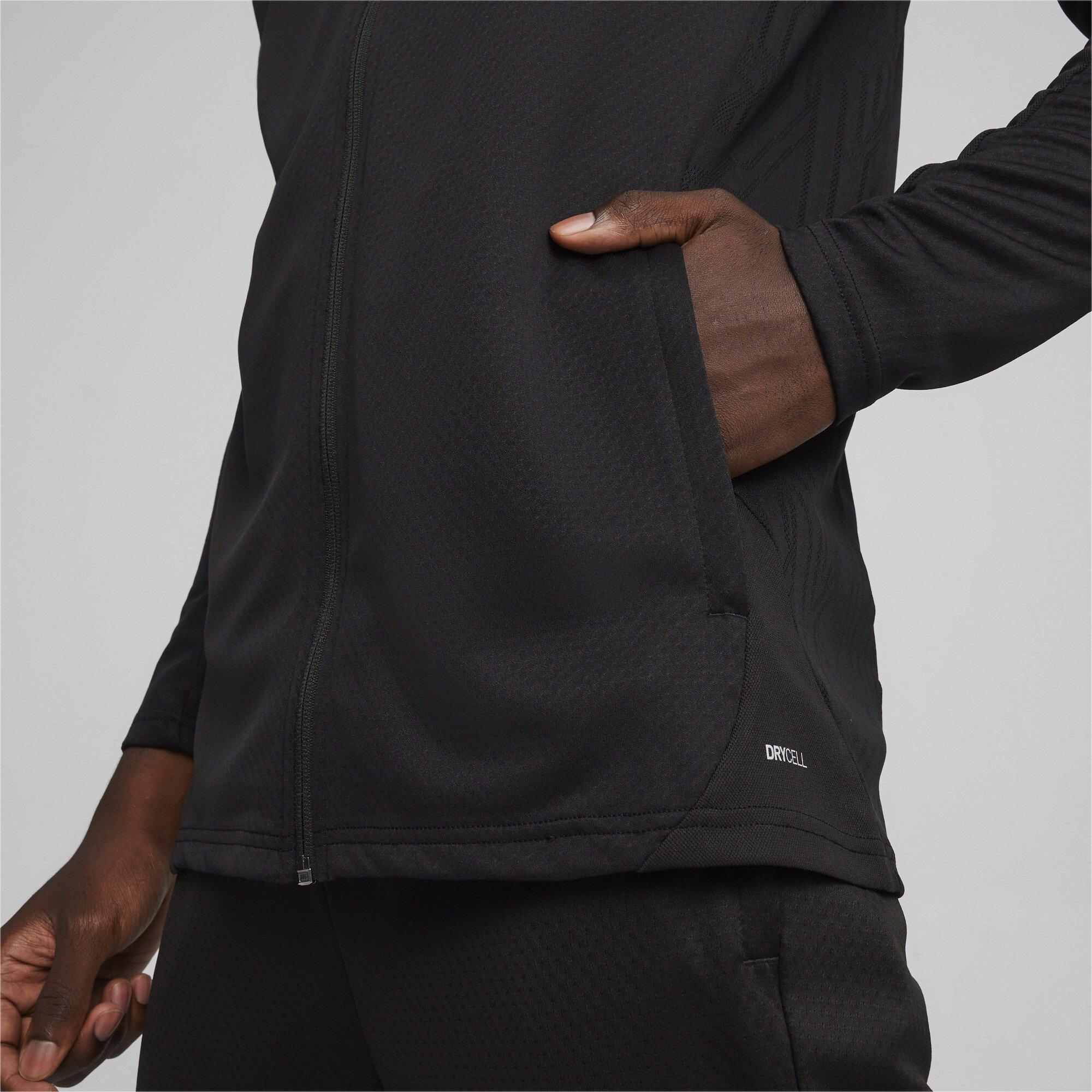 Black/Silver - Puma - Men's  Performance Moisture-Wicking Training Jacket - 6