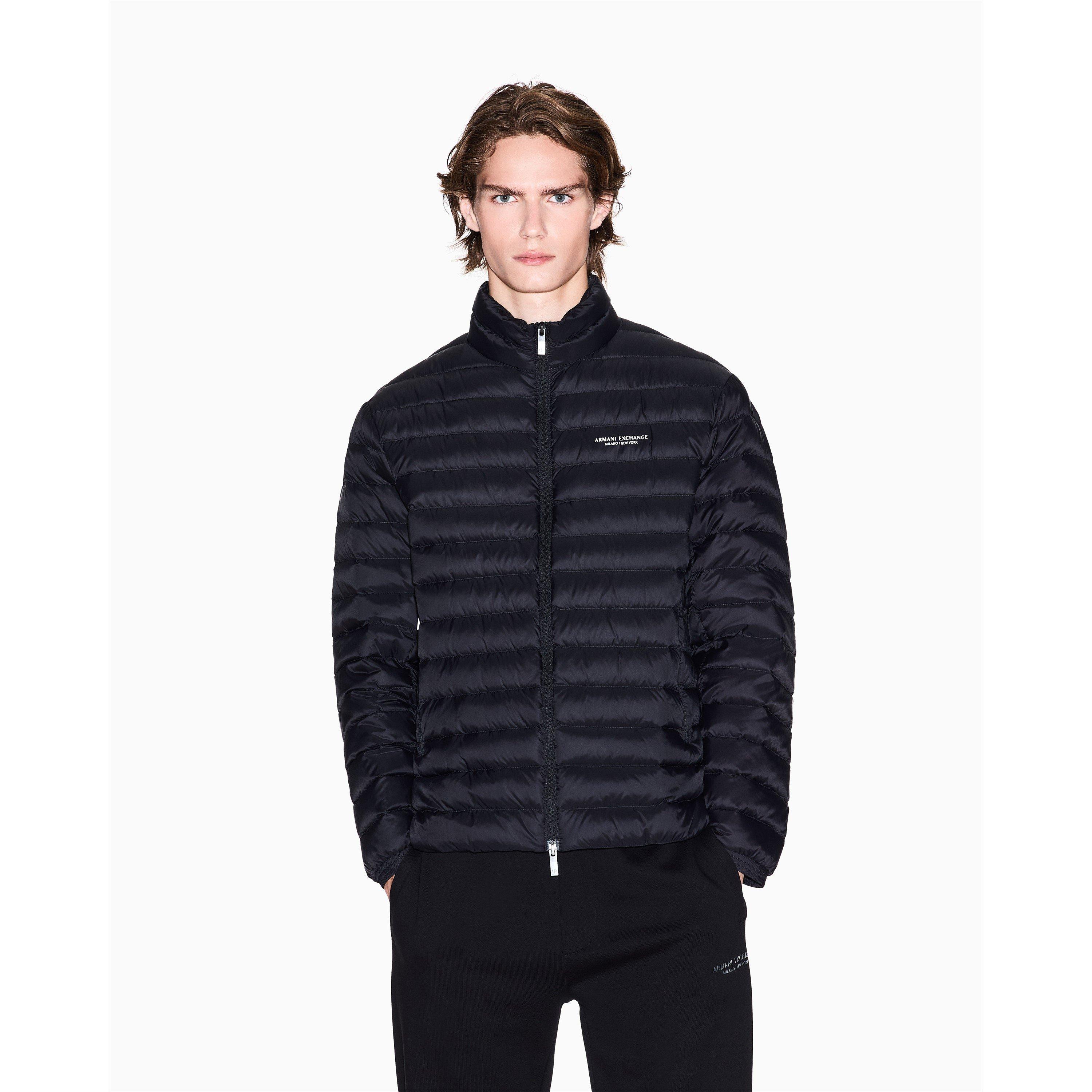 Armani Exchange Men's Down Medium Puffer Jacket - Black - S